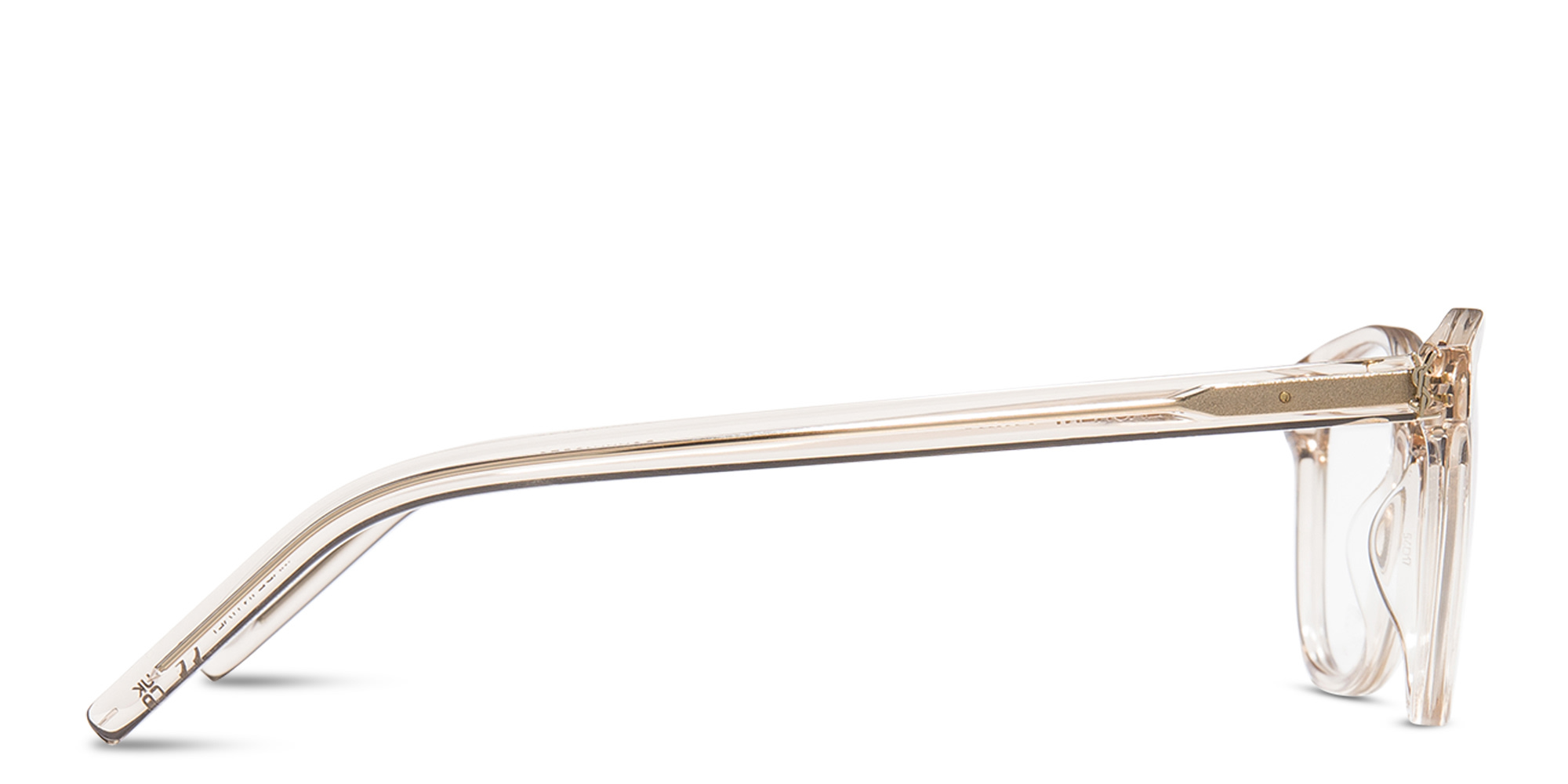 Shop SAINT LAURENT Square Eyeglasses in Nude online.