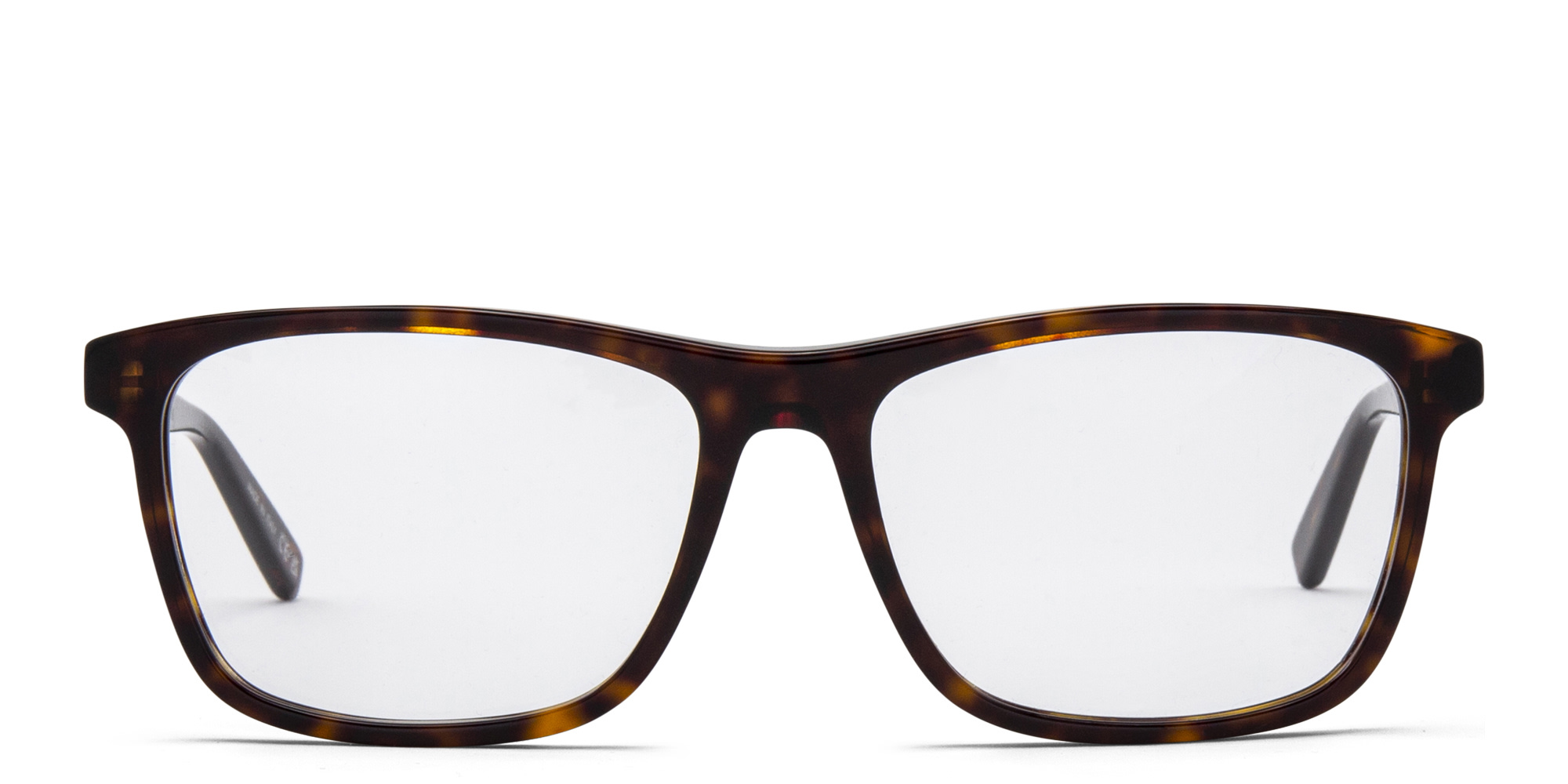 نظارات طبية بإطار مستطيل واسع من سان لوران بلون مموه - صورة المنتج 1