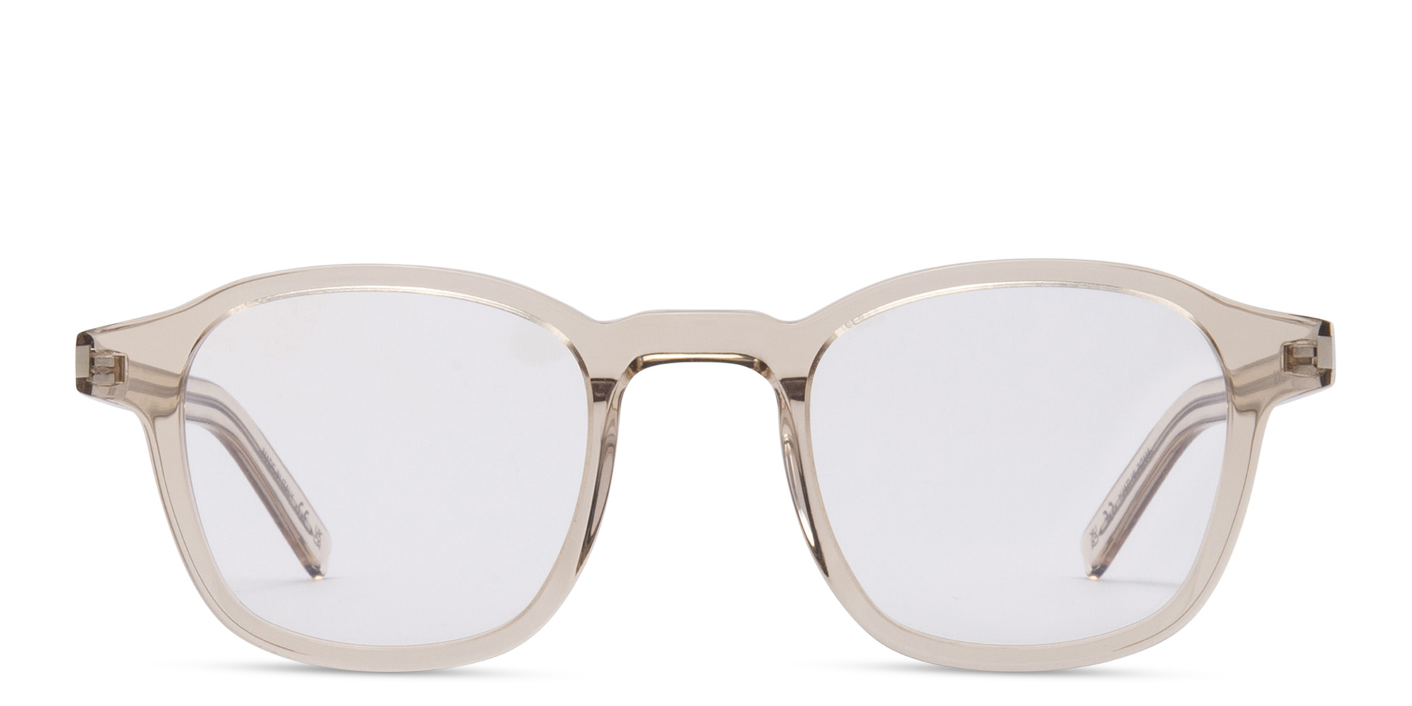 Shop SAINT LAURENT Round Eyeglasses in Nude online.