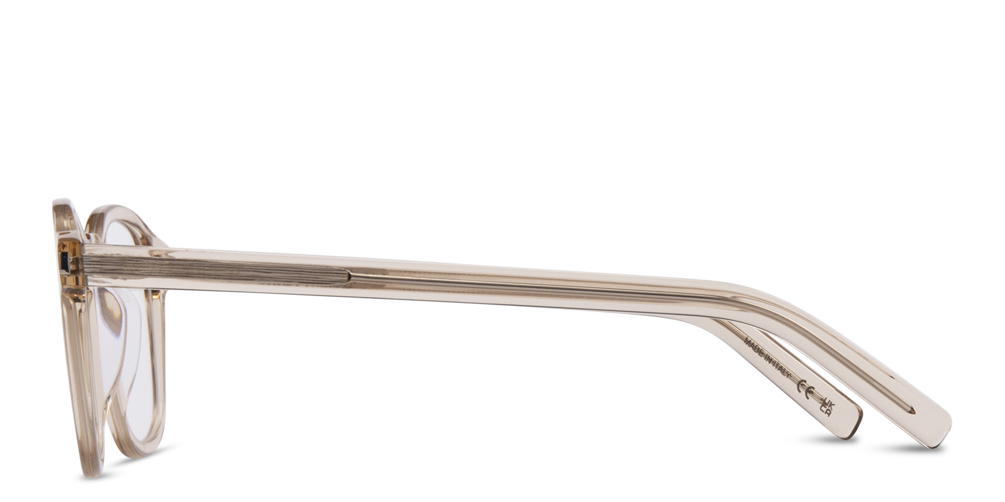 Shop SAINT LAURENT Round Eyeglasses in Nude online.