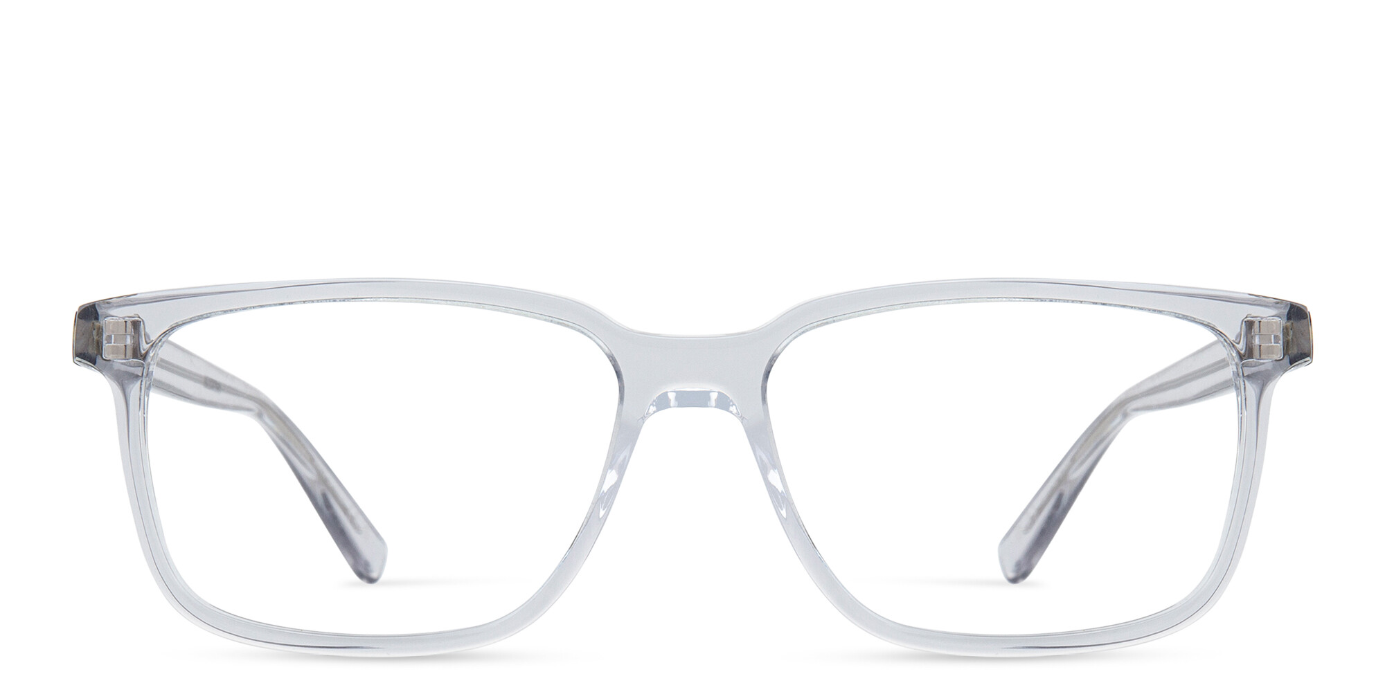 Shop SAINT LAURENT Wide Rectangle Eyeglasses in Grey online.
