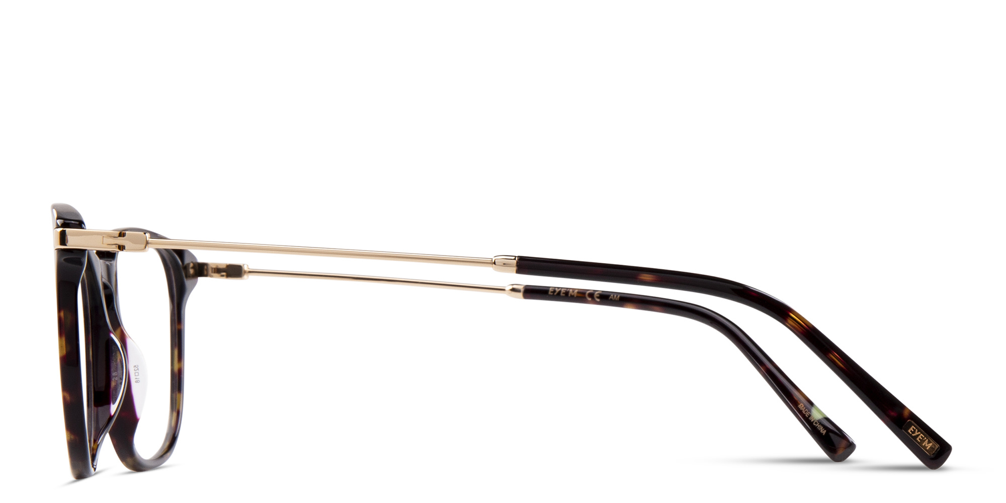 EYE'M Round Eyeglasses in Havana – Product Photo 2