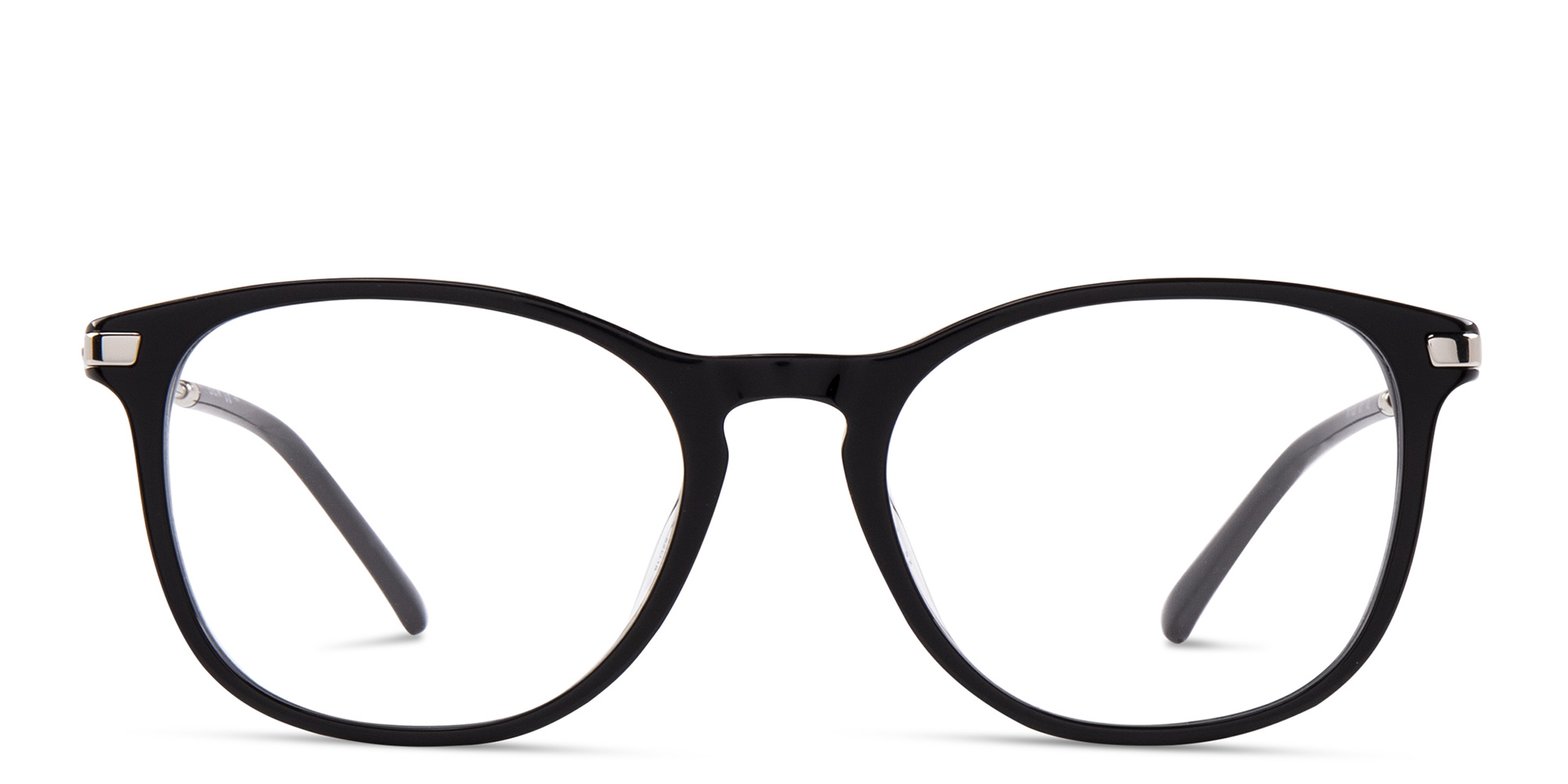 EYE'M Round Eyeglasses in Black – Product Photo 1