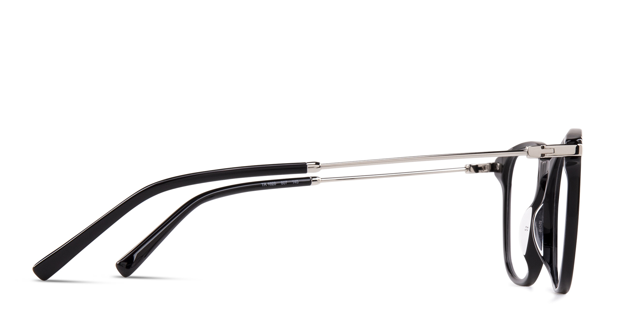 EYE'M Round Eyeglasses in Black – Product Photo 4