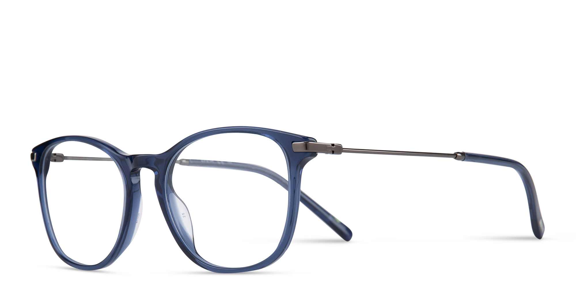 EYE'M Round Eyeglasses in Blue – Product Photo 2