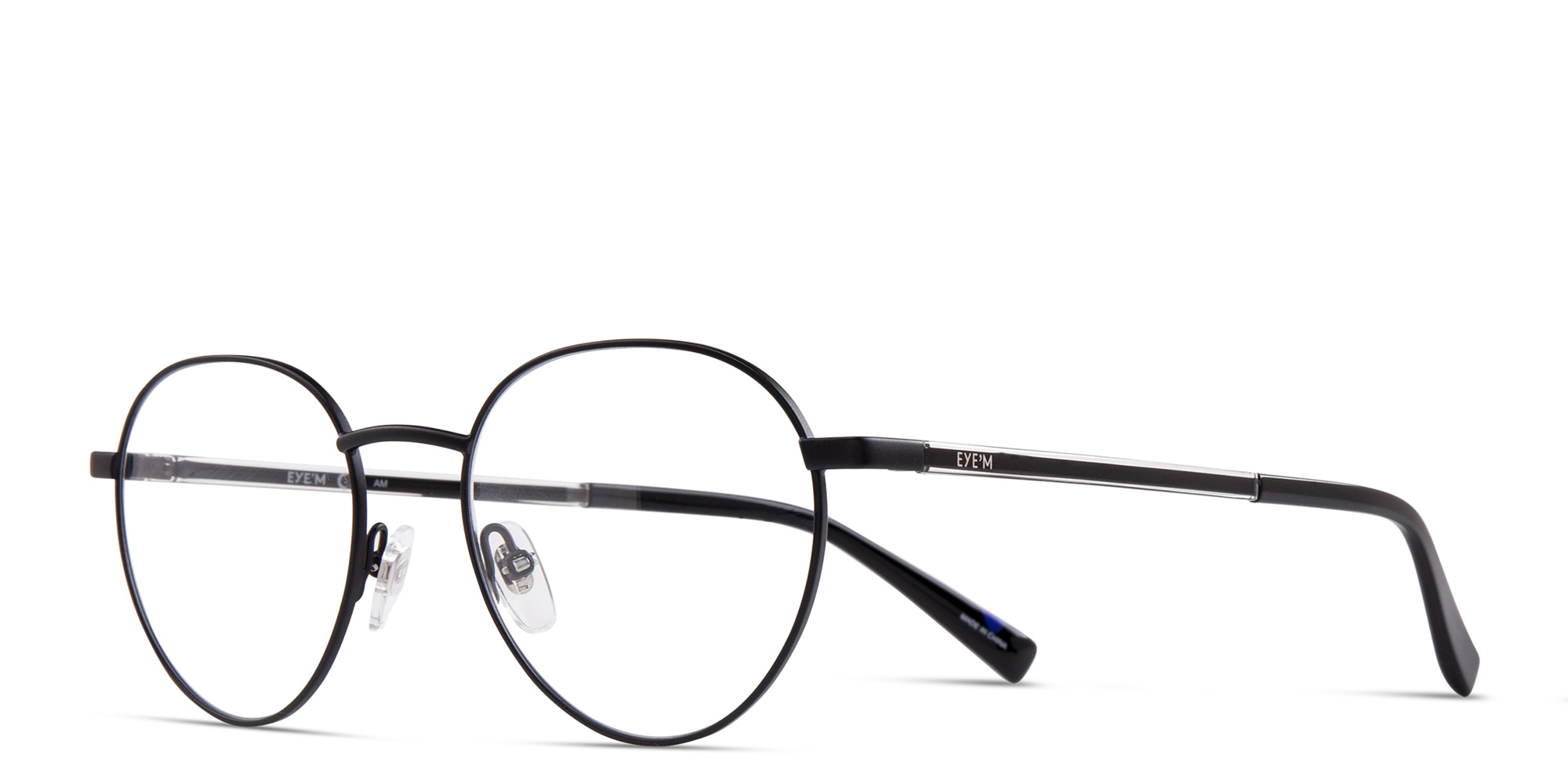 Shop EYE'M Round Eyeglasses in Black online.