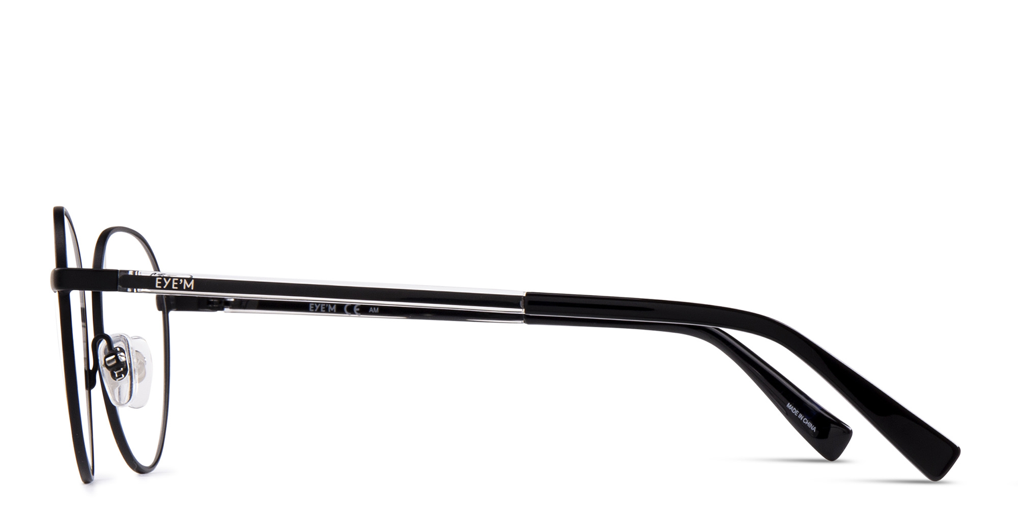 Shop EYE'M Round Eyeglasses in Black online.