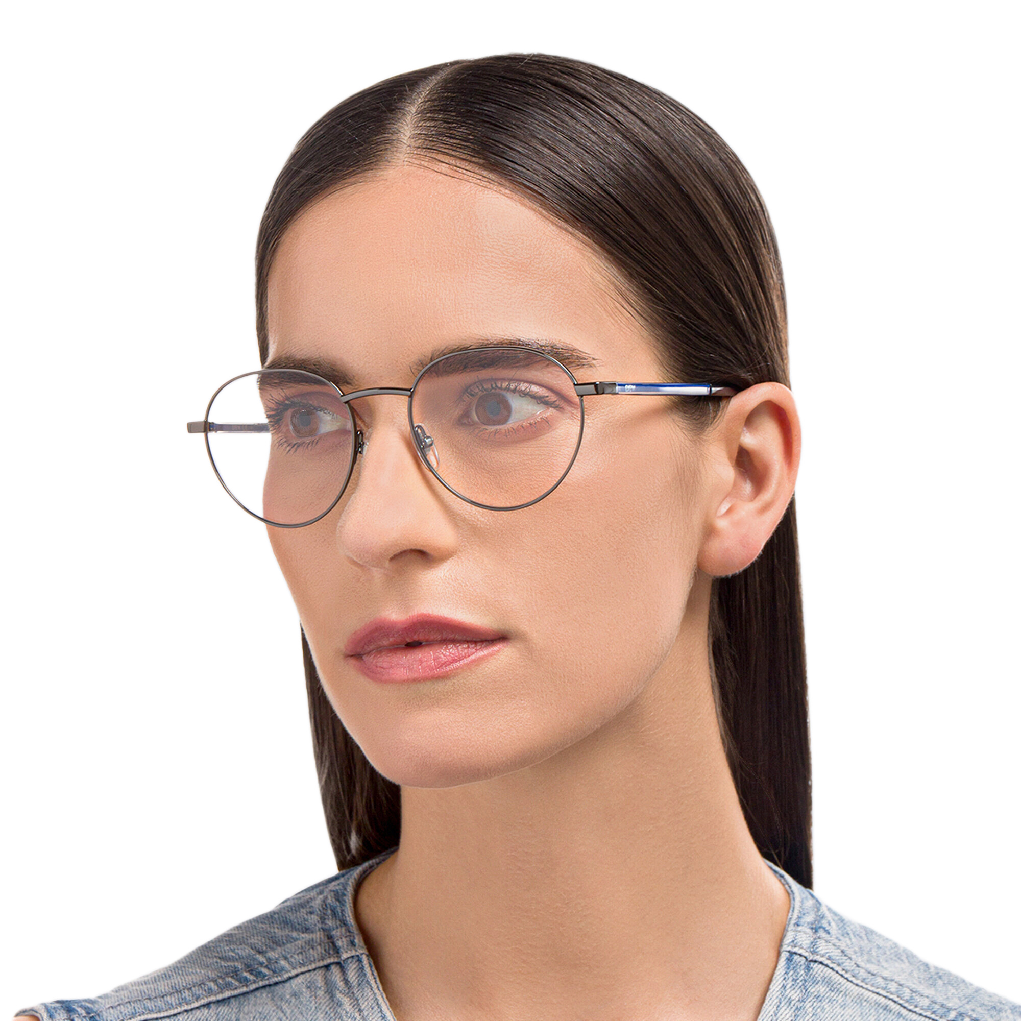EYE'M Round Eyeglasses in Gunmetal – Product Photo 6