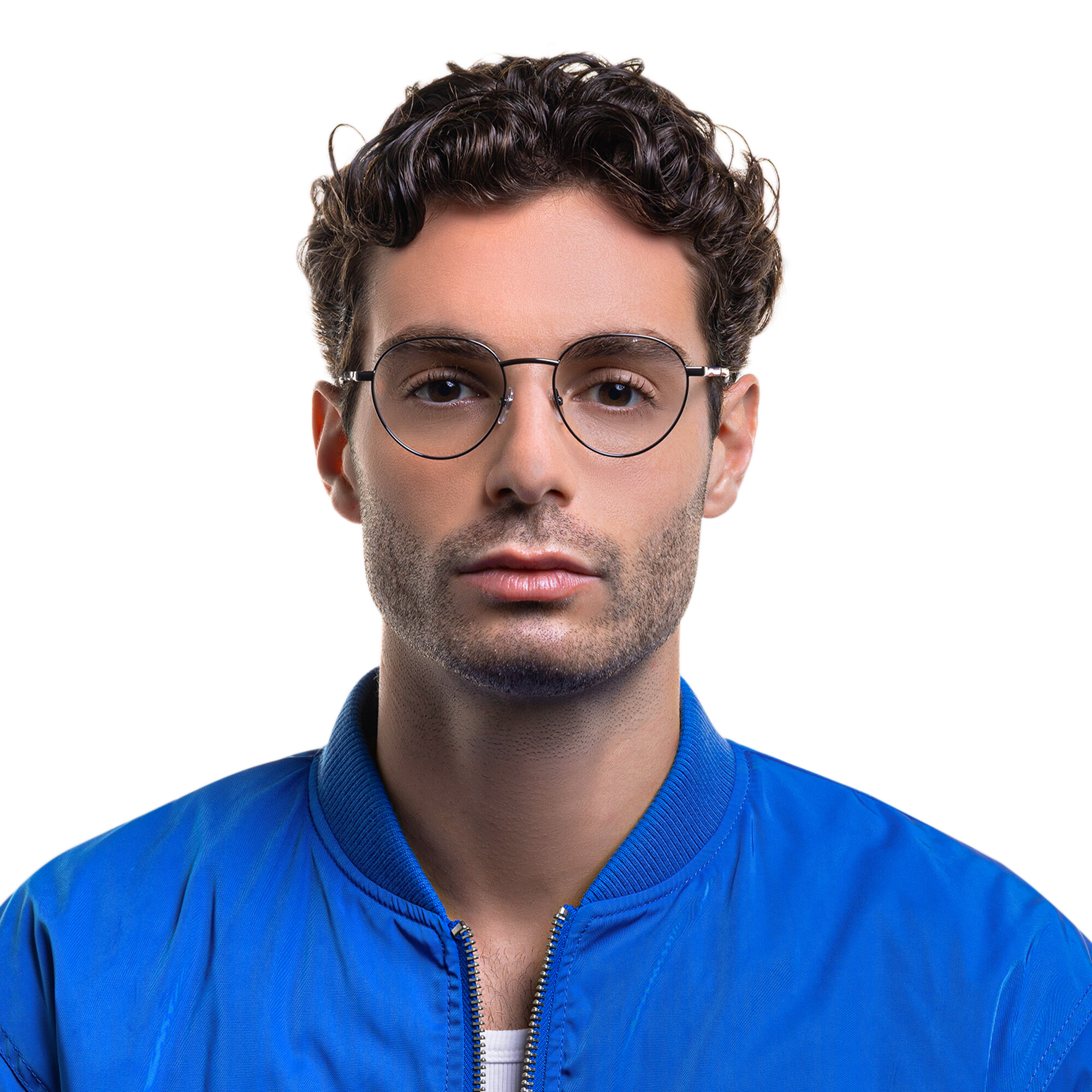 EYE'M Round Eyeglasses in Gunmetal – Product Photo 7