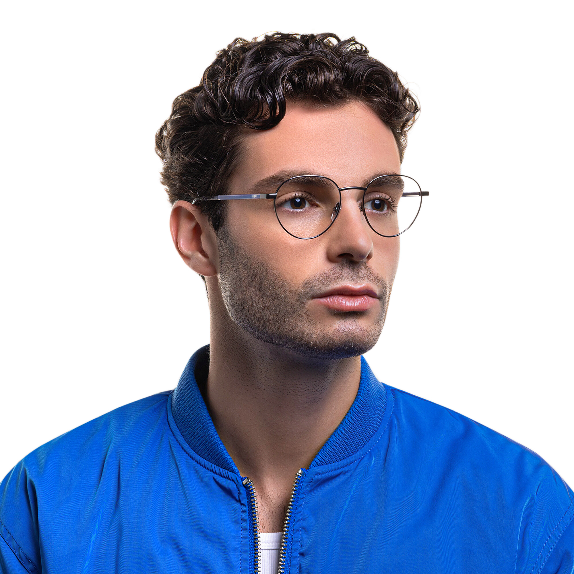 EYE'M Round Eyeglasses in Gunmetal – Product Photo 8