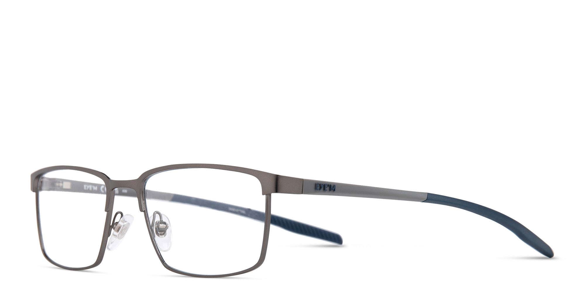 Shop EYE'M Rectangle Eyeglasses in Gunmetal online.
