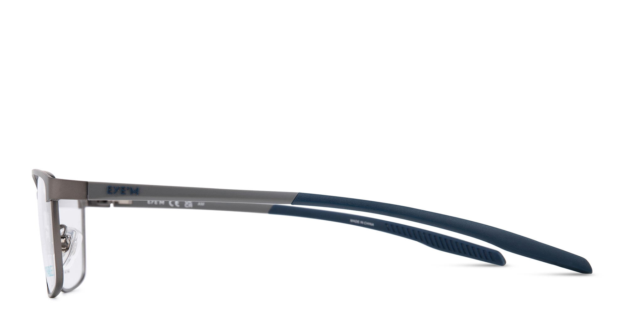 Shop EYE'M Rectangle Eyeglasses in Gunmetal online.