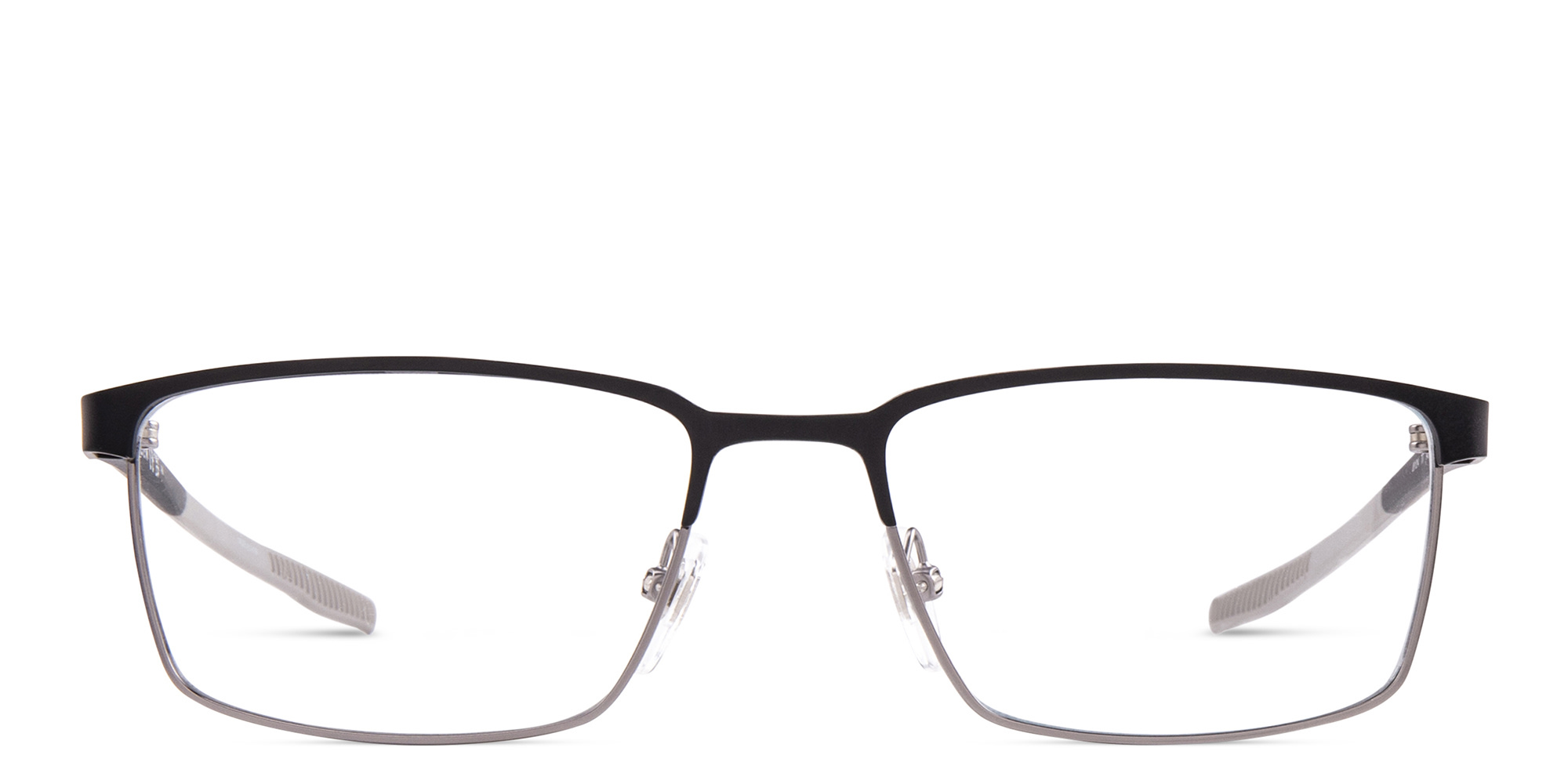 EYE'M Rectangle Eyeglasses in Black & Gunmetal – Product Photo 1