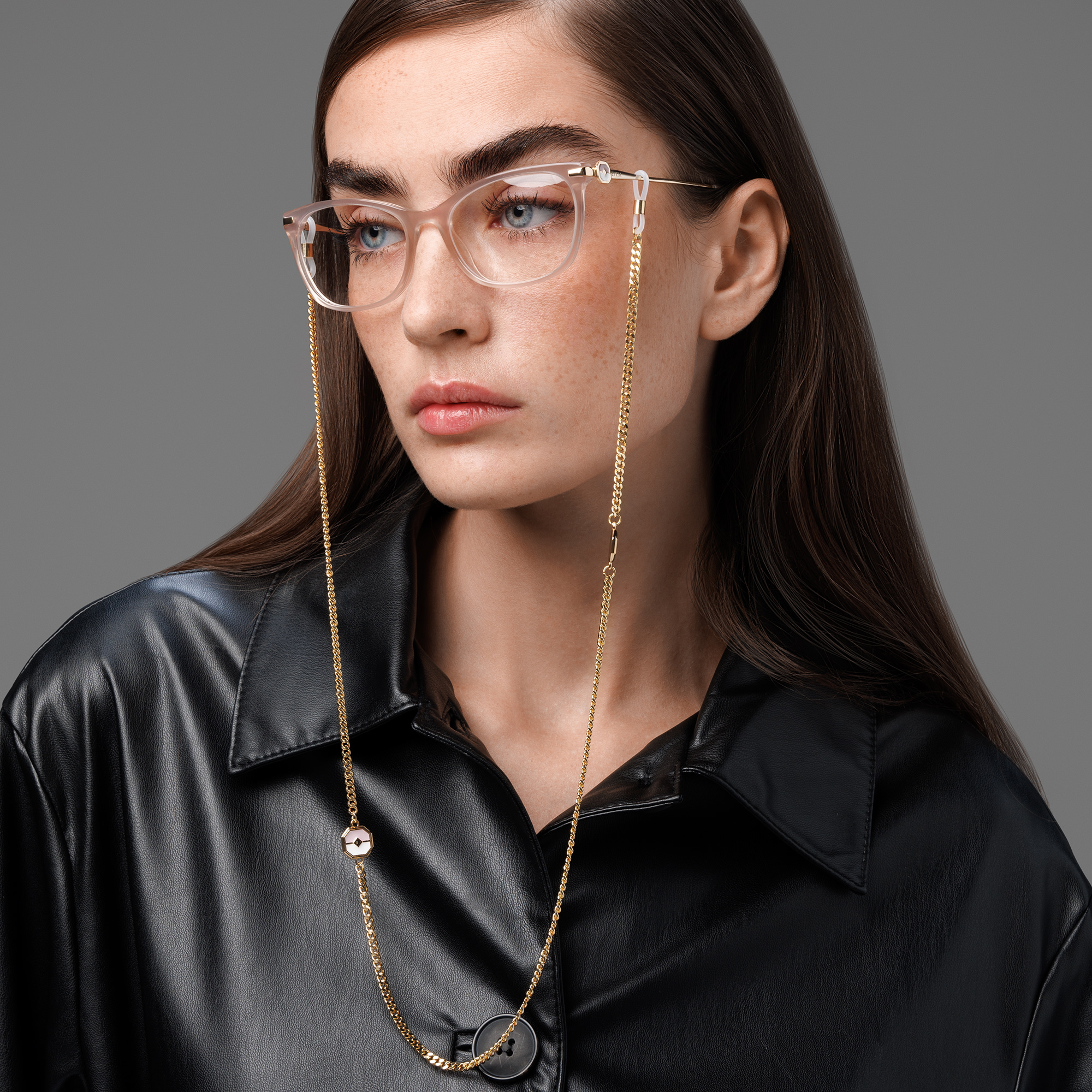 Shop EYE'M Cat-Eye Eyeglasses in Nude online.