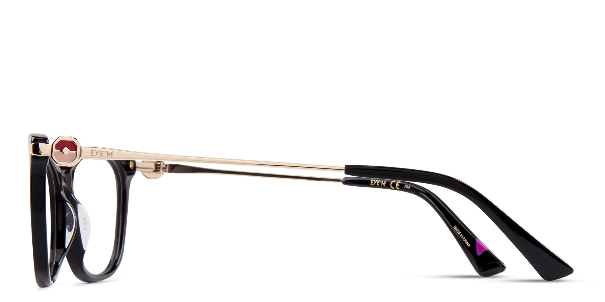Shop EYE'M Cat-Eye Eyeglasses in Black Gold online.