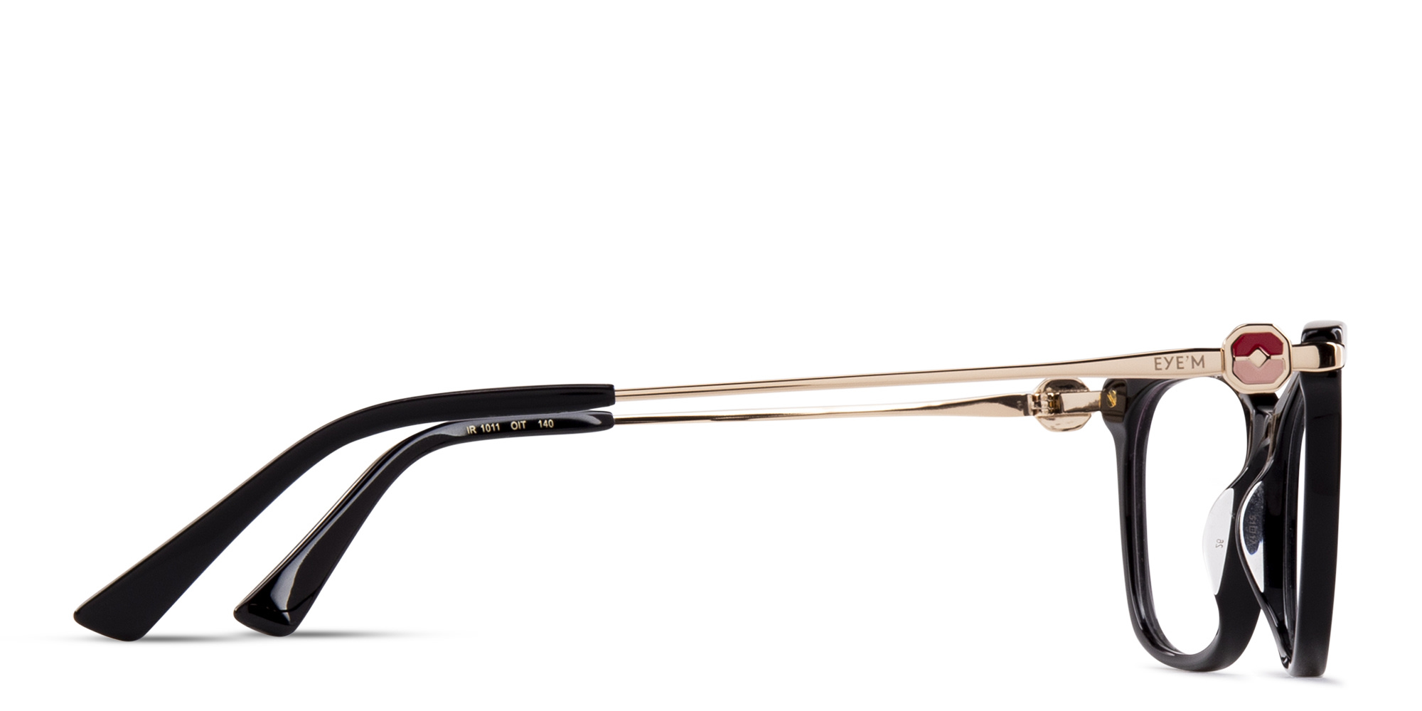 Shop EYE'M Cat-Eye Eyeglasses in Black Gold online.
