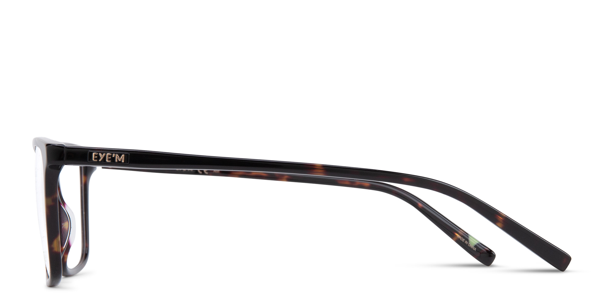 EYE'M Square Eyeglasses in Brown – Product Photo 3