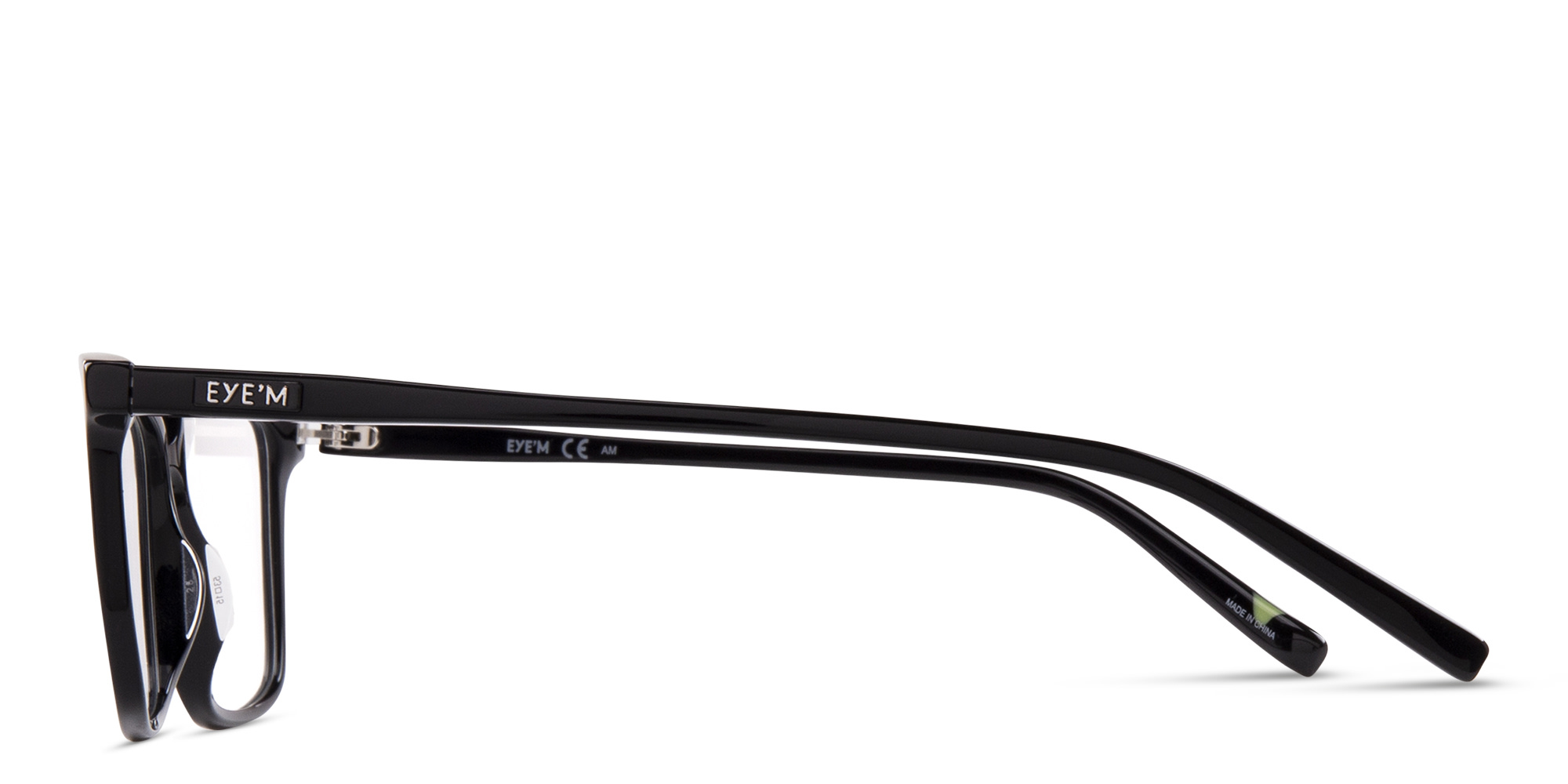 Shop EYE'M Square Eyeglasses in Black online.