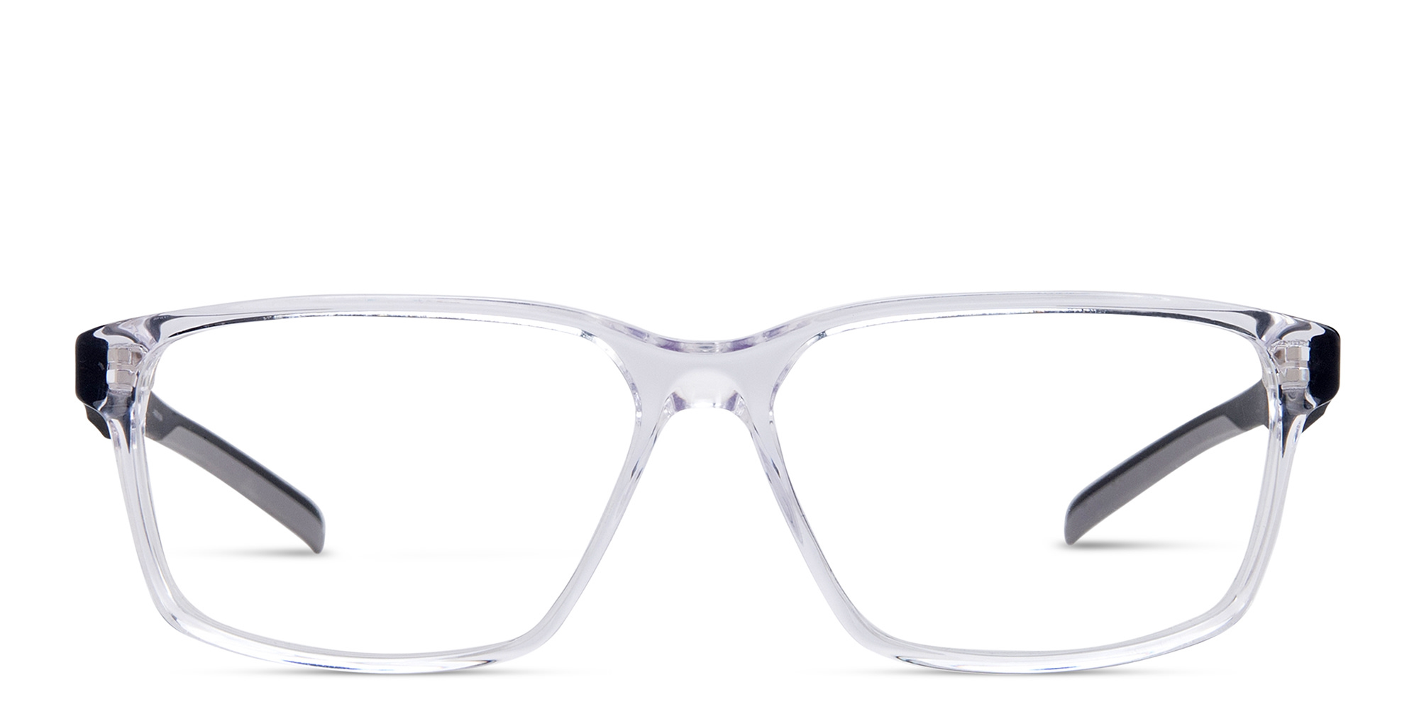EYE'M Wide Rectangle Eyeglasses in Clear – Product Photo 1