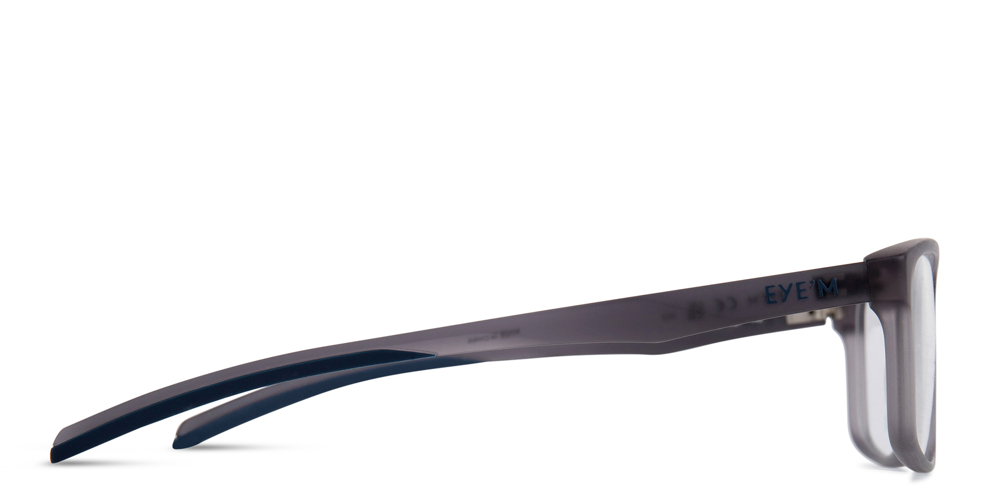 EYE'M Wide Rectangle Eyeglasses in Grey – Product Photo 3