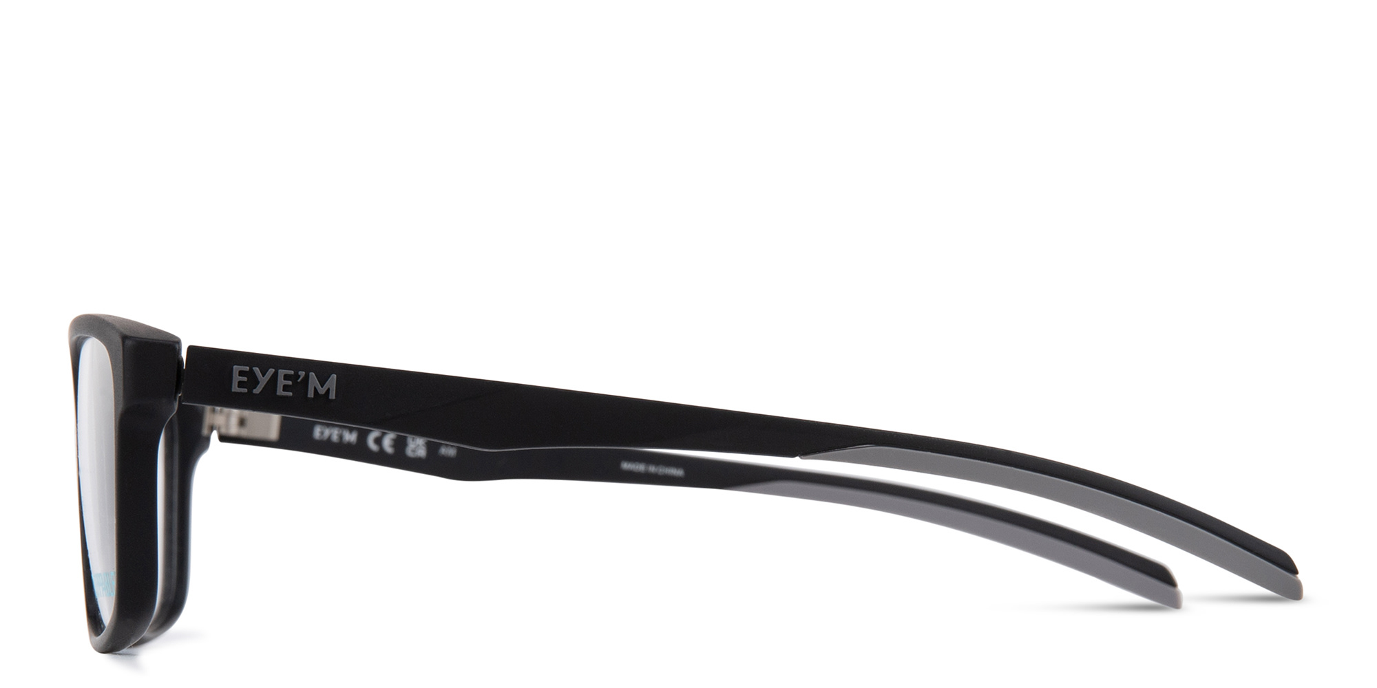 Shop EYE'M Wide Rectangle Eyeglasses in Black online.