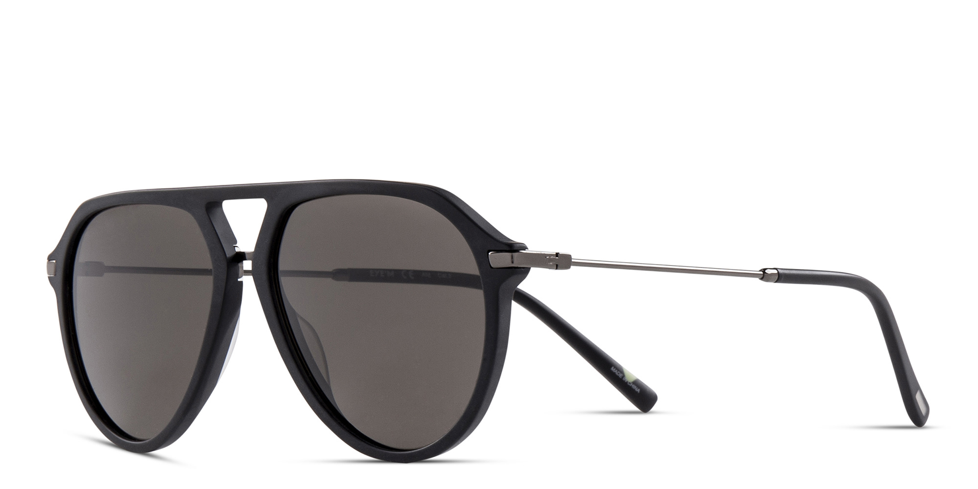 Shop EYE'M Aviator Sunglasses in Black online.