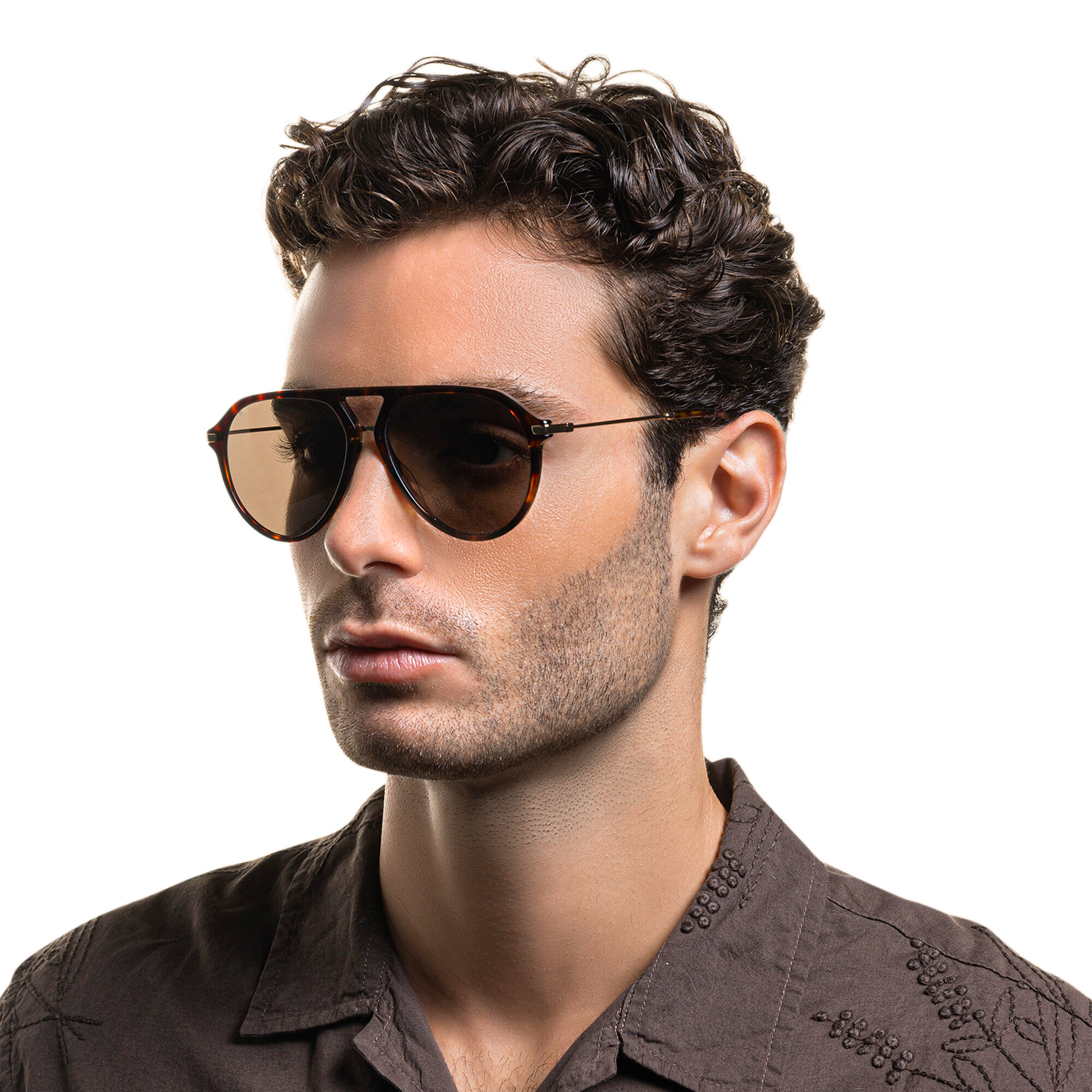EYE'M Aviator Sunglasses in Havana – Product Photo 6
