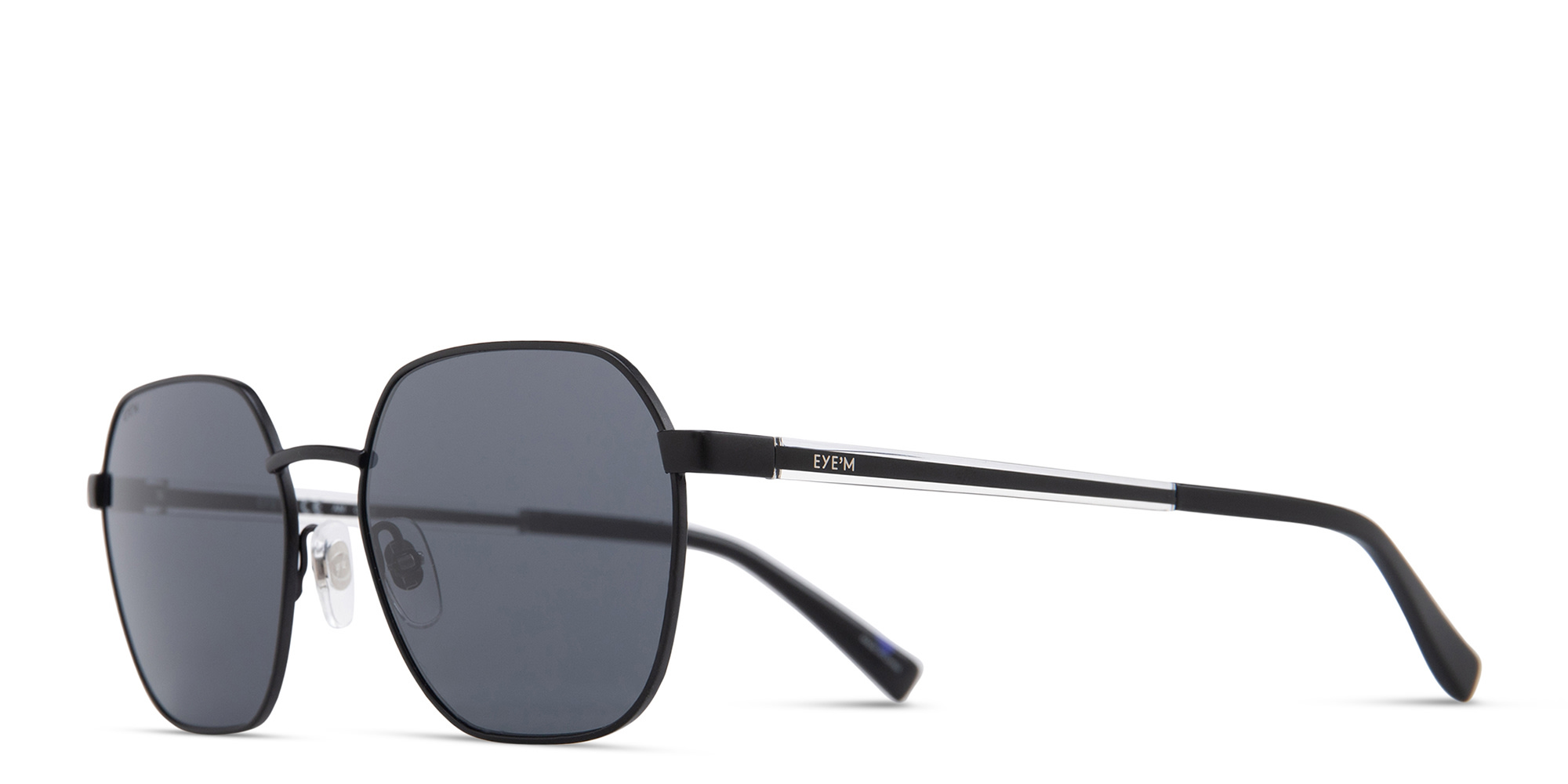 EYE'M Irregular Sunglasses in Black – Product Photo 2
