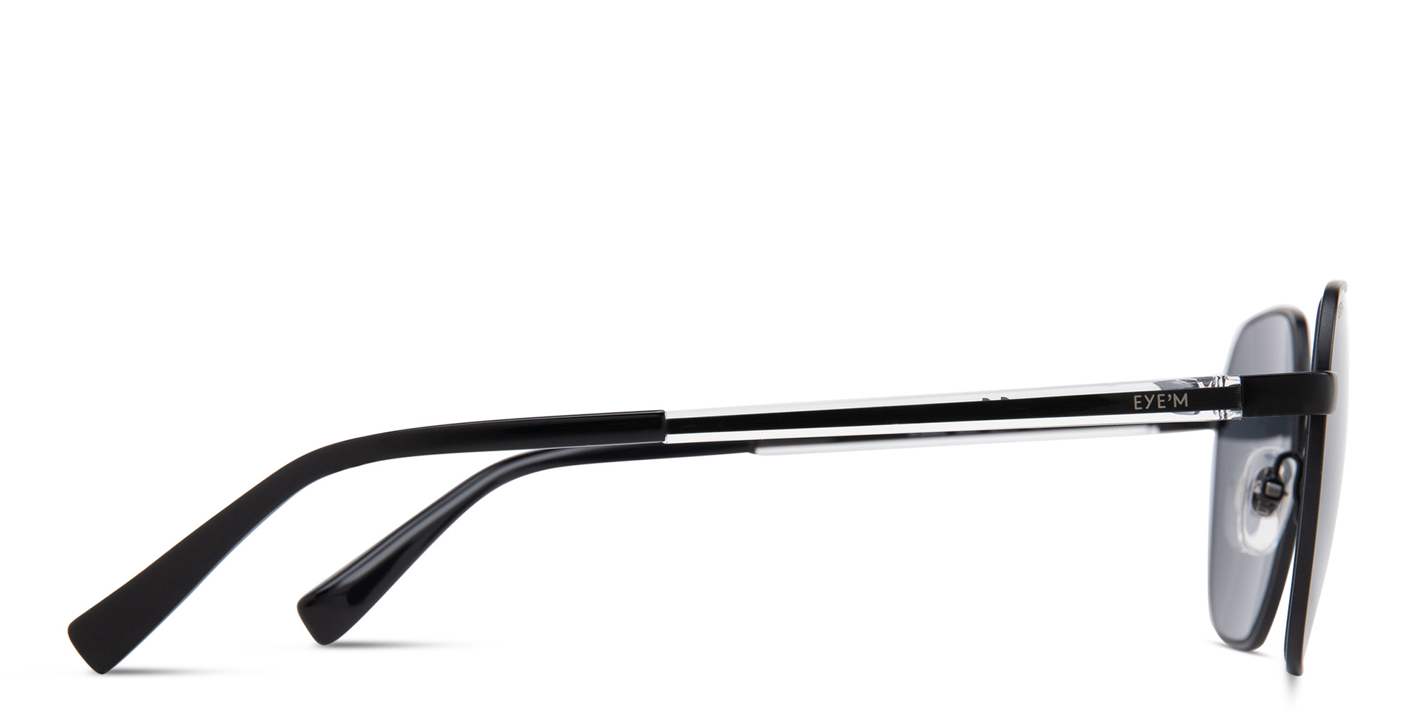 EYE'M Irregular Sunglasses in Black – Product Photo 3