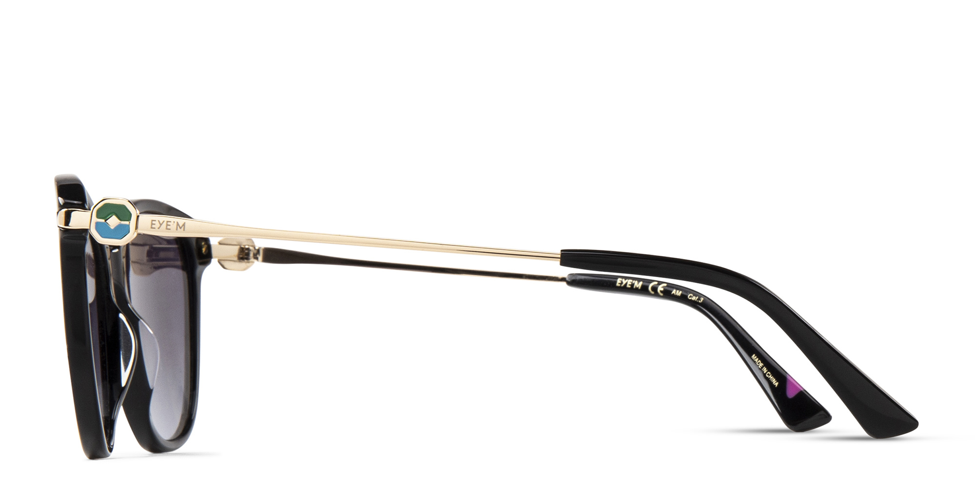 Shop EYE'M Cat-Eye Sunglasses in Black online.