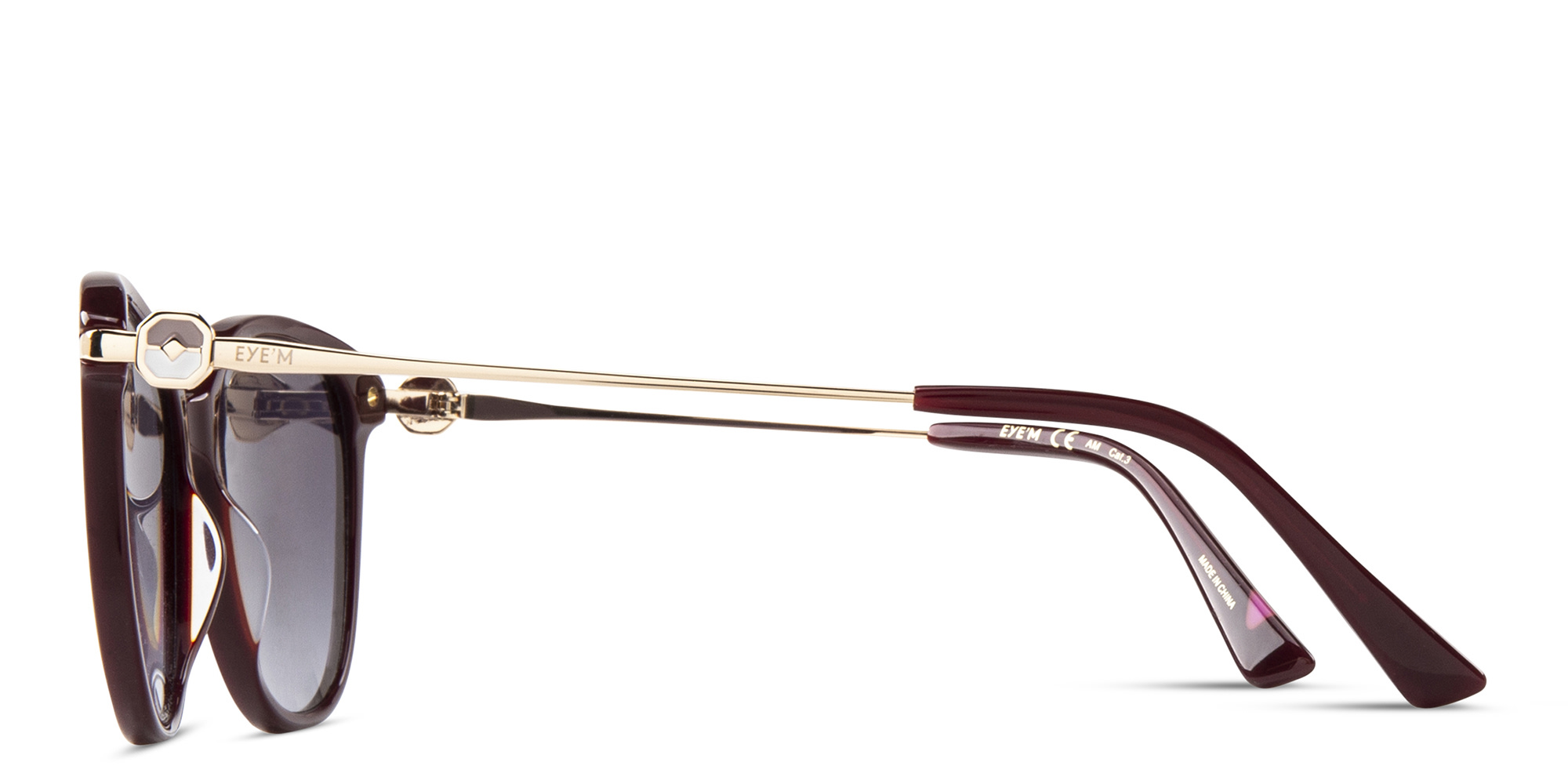 EYE'M Cat-Eye Sunglasses in Red – Product Photo 3