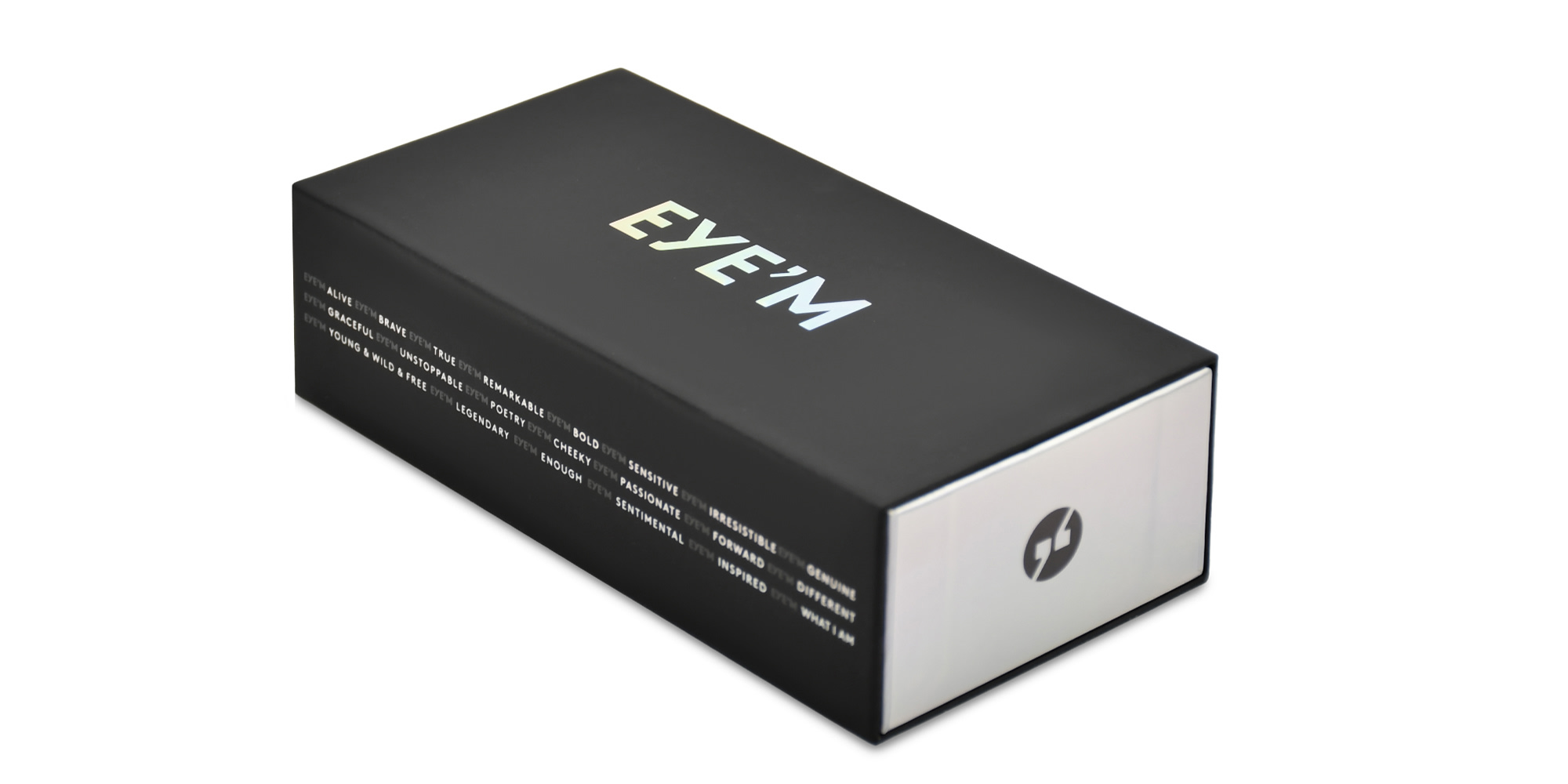 EYE'M Rimless Wide Cat-Eye Eyeglasses in Silver – Product Photo 6