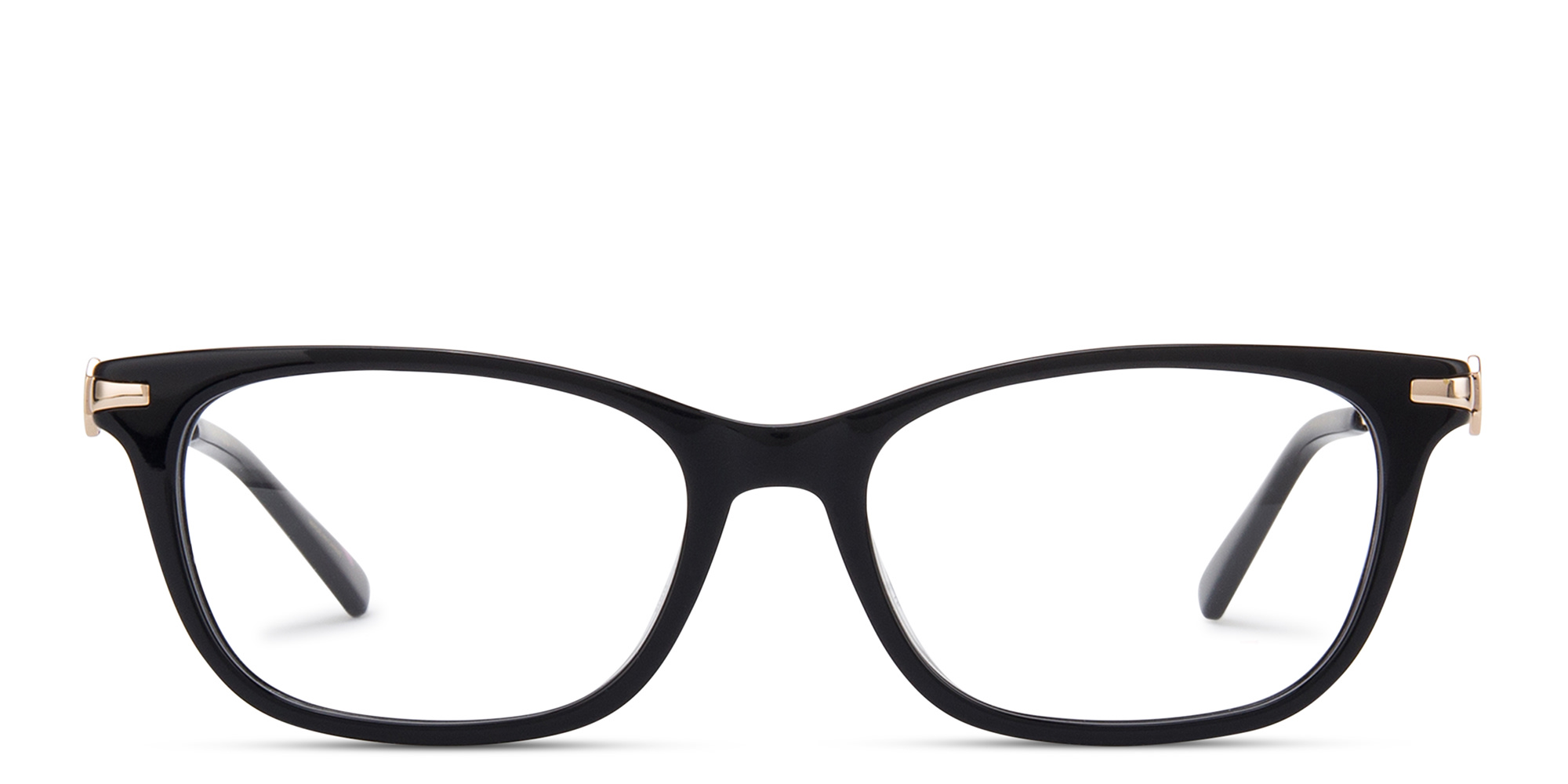 EYE'M Rectangle Eyeglasses in Black – Product Photo 1