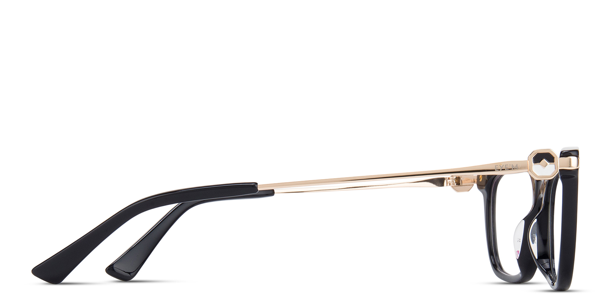 EYE'M Rectangle Eyeglasses in Black – Product Photo 4