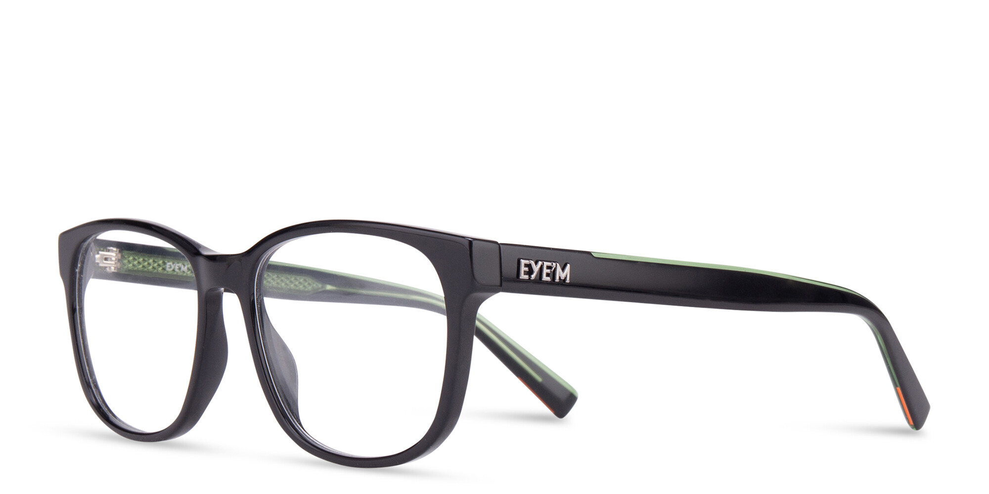Shop EYE'M Square Eyeglasses in Black online.