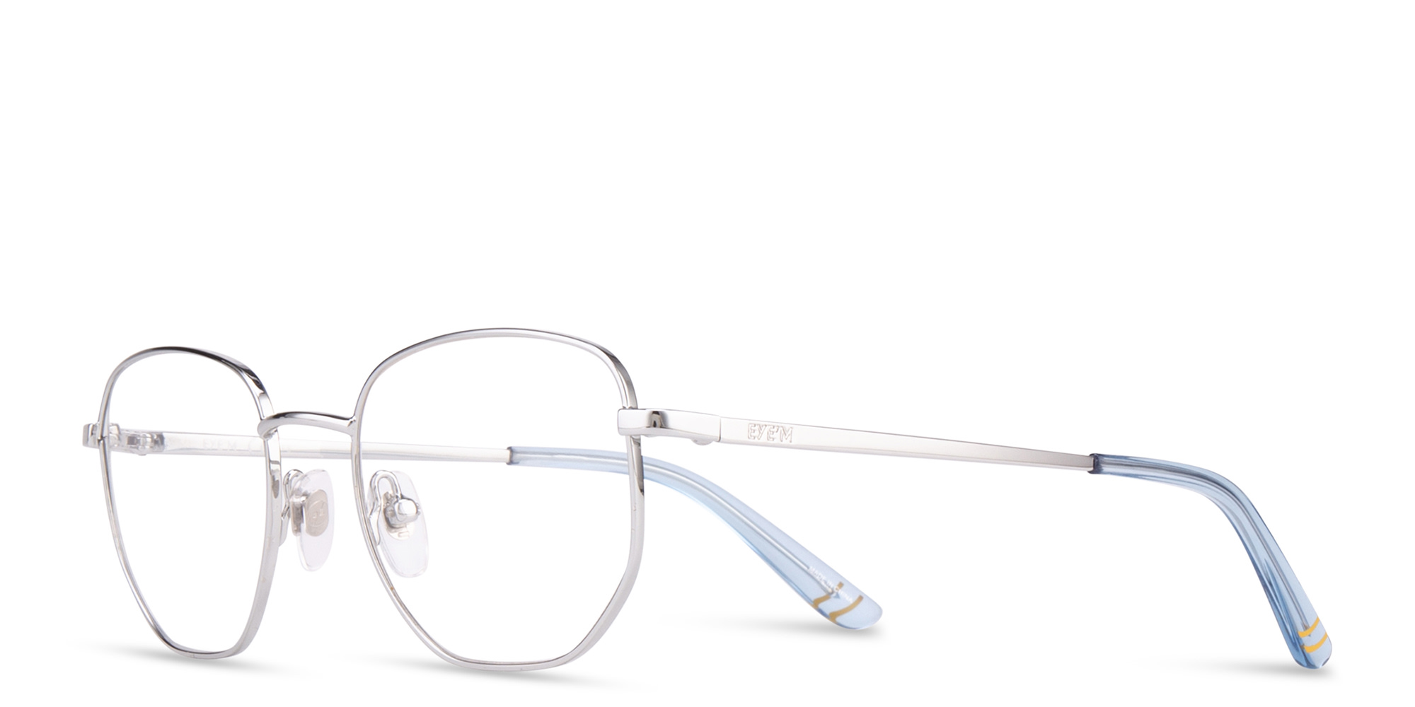 Shop EYE'M Kids Irregular Eyeglasses in Silver online.