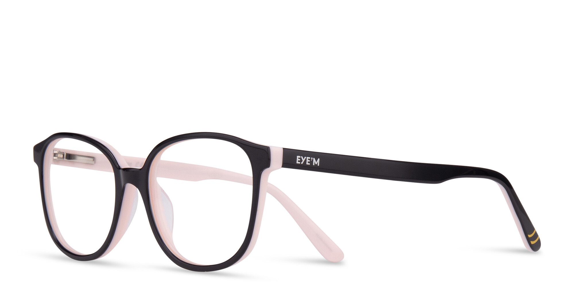 Shop EYE'M Kids Square Eyeglasses in Black & Pink online.