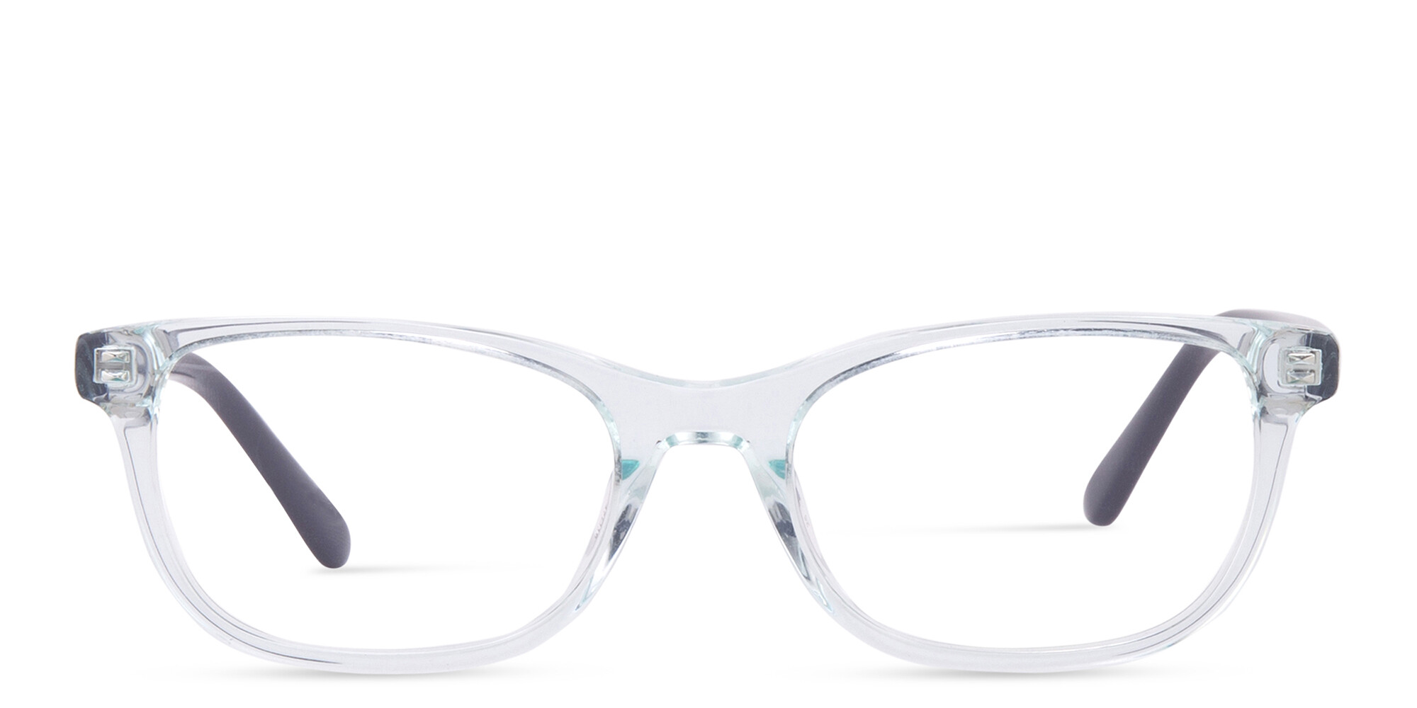 Shop EYE'M Kids Rectangle Eyeglasses in Transparent Blue online.