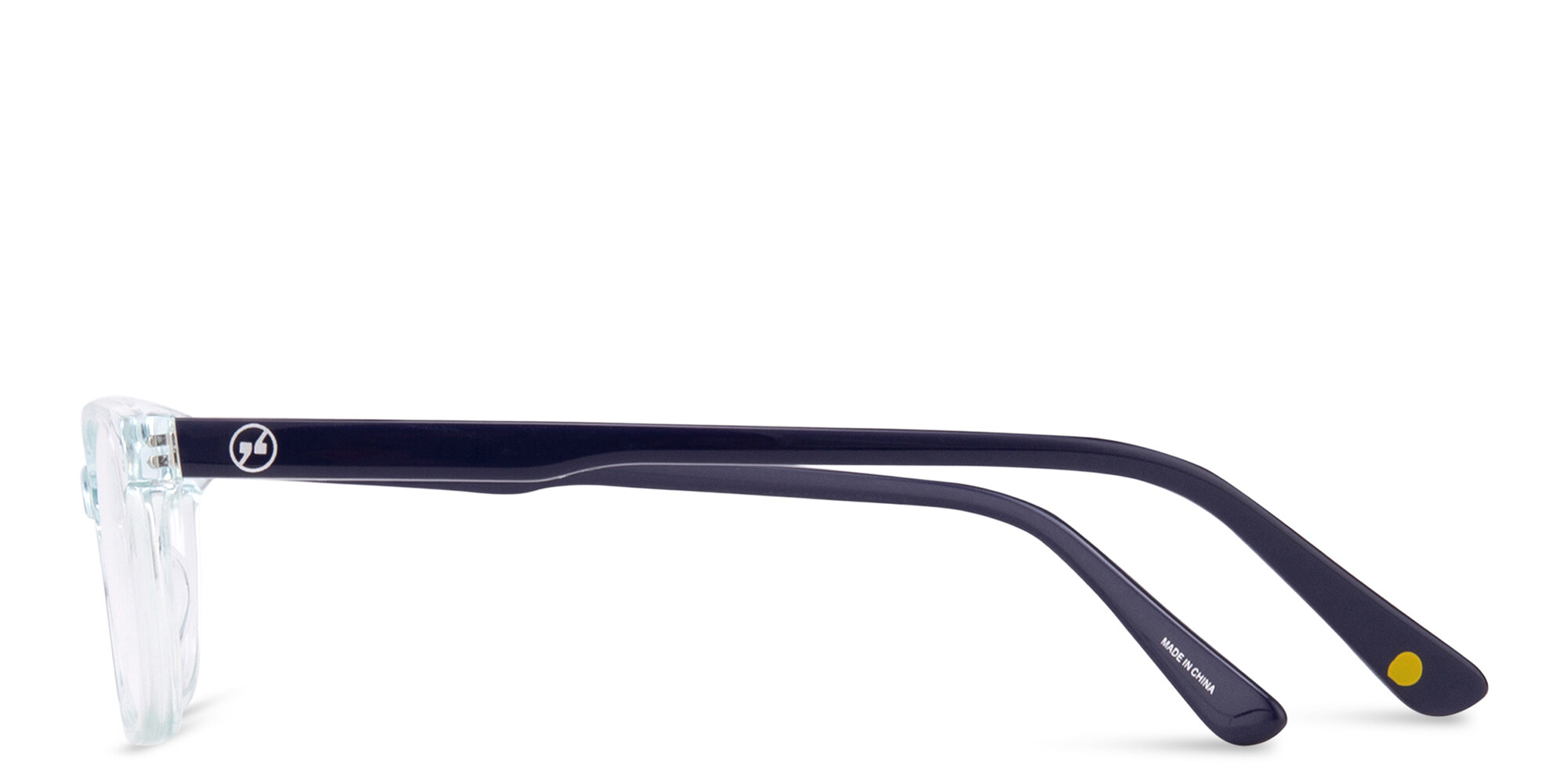 Shop EYE'M Kids Rectangle Eyeglasses in Transparent Blue online.
