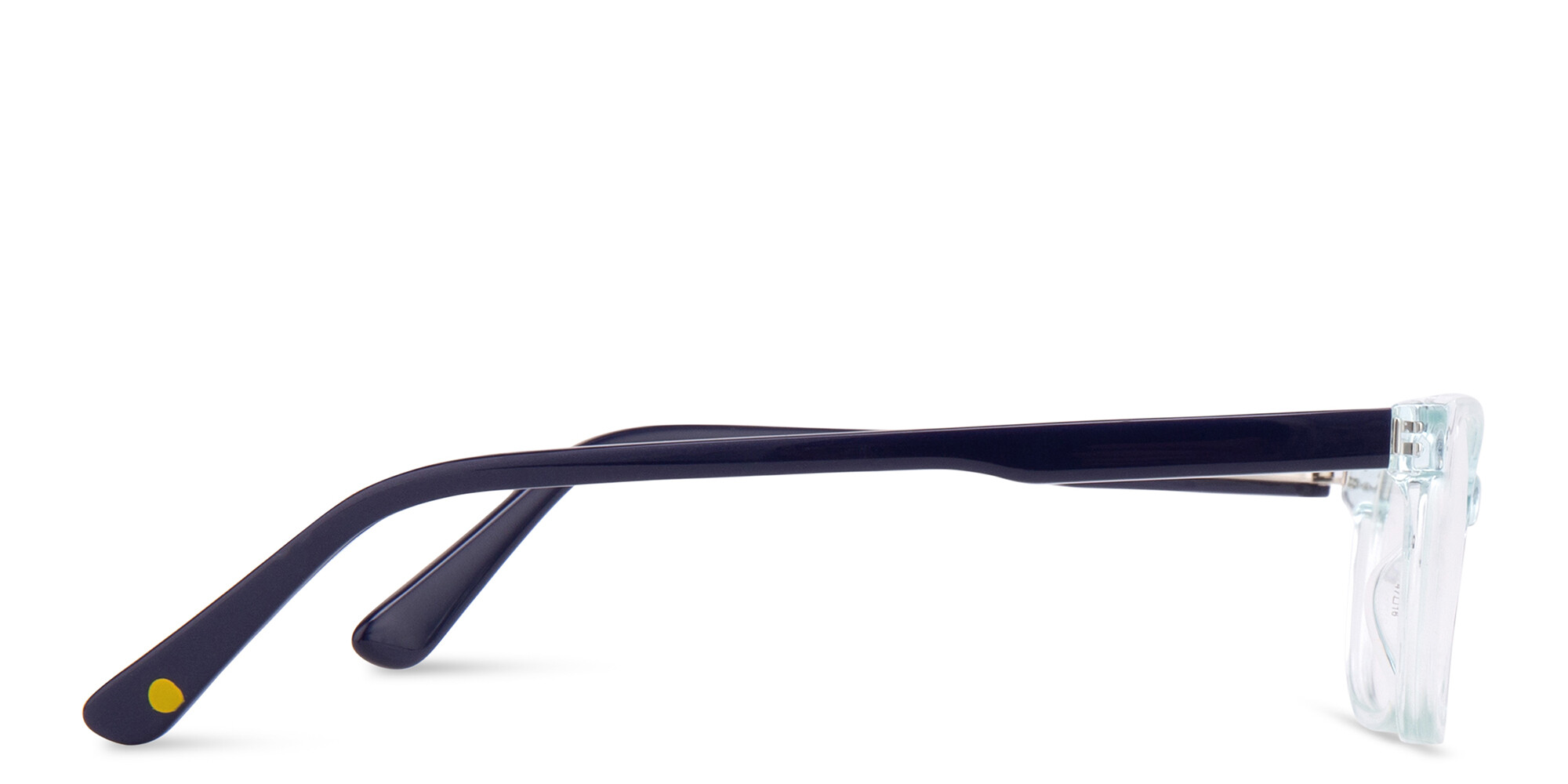 Shop EYE'M Kids Rectangle Eyeglasses in Transparent Blue online.