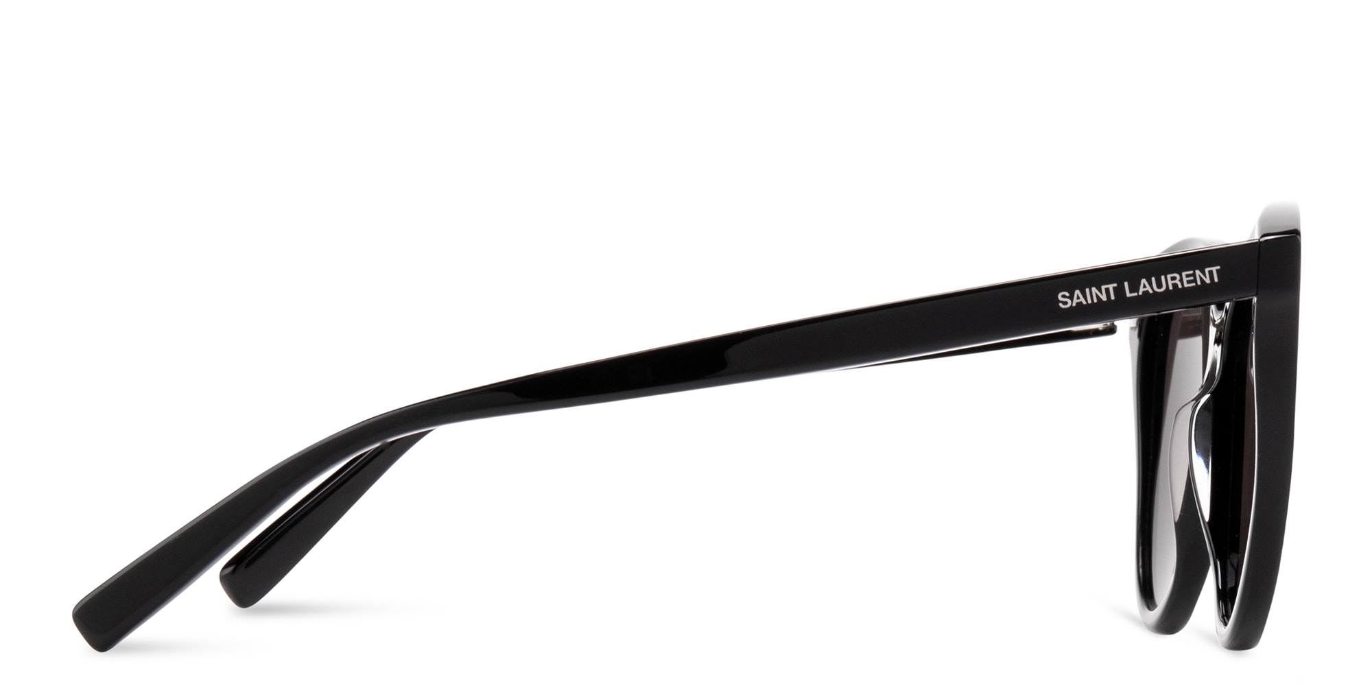 Shop SAINT LAURENT Oversized Cat-Eye Sunglasses in Black online.