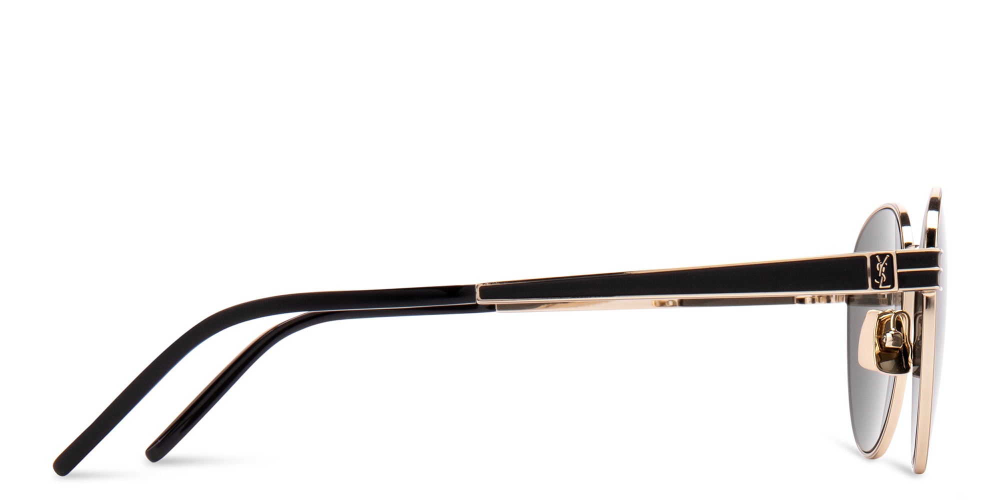 Shop BURBERRY Unisex Round Sunglasses in Gold online.