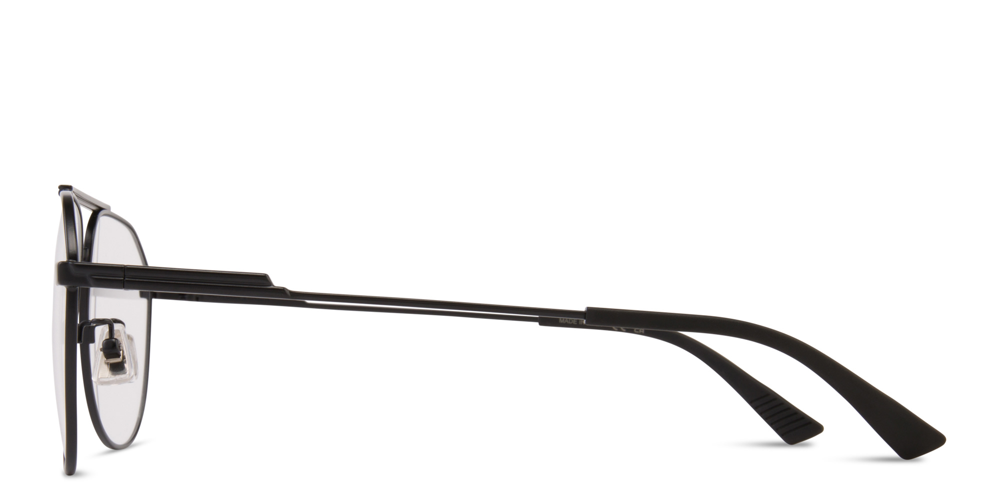 Shop BOTTEGA VENETA Unisex Wide Aviator Eyeglasses in Black online.