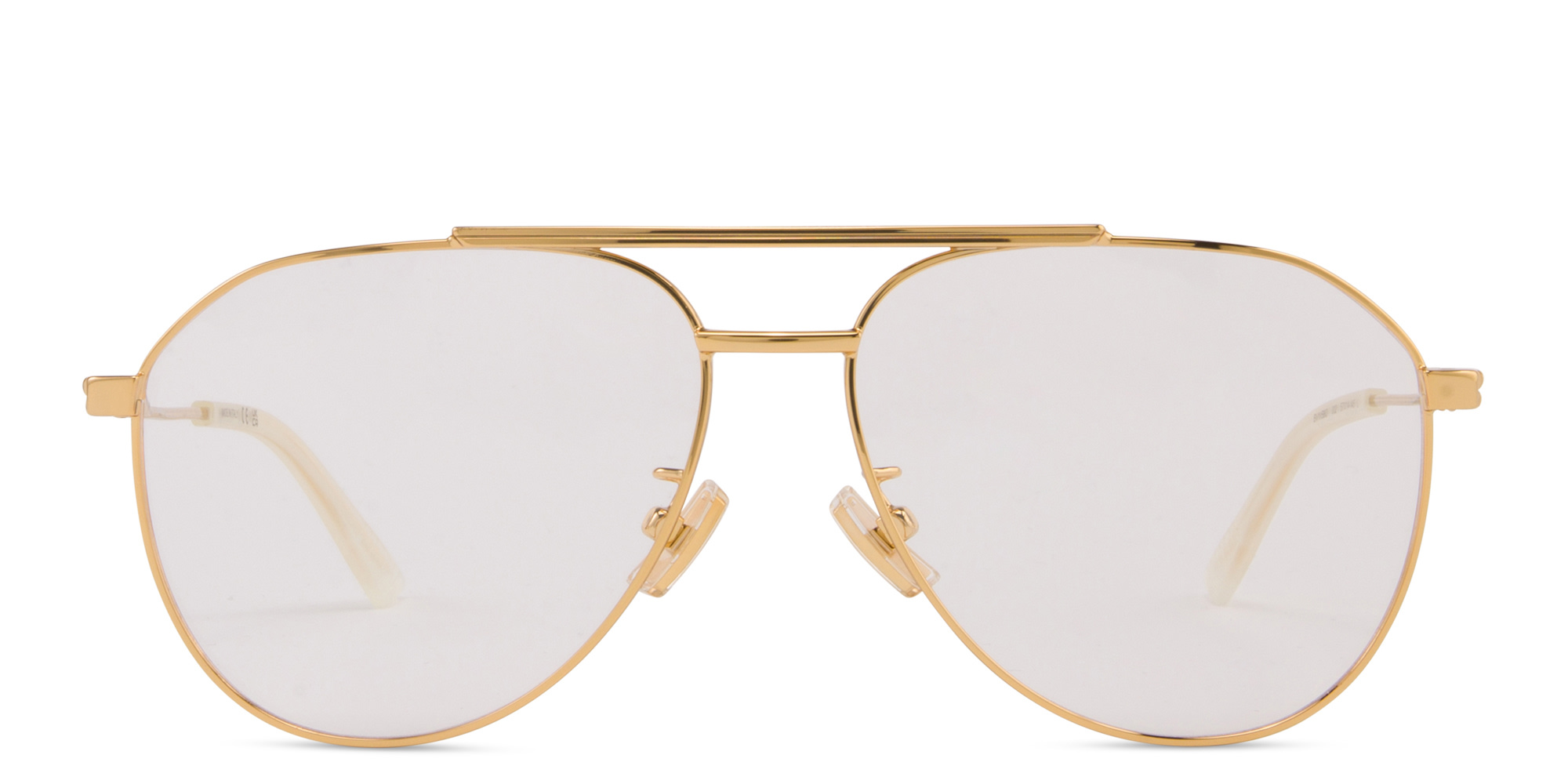 BOTTEGA VENETA Unisex Wide Aviator Eyeglasses in Gold – Product Photo 1
