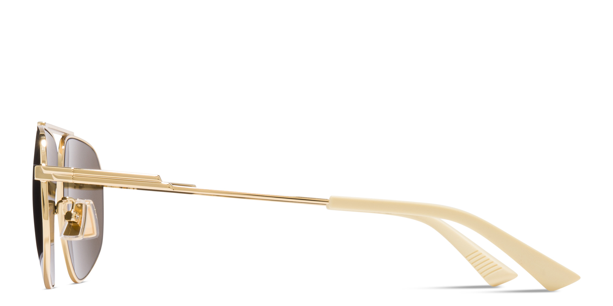 Shop BOTTEGA VENETA Unisex Aviator Sunglasses in Gold online.