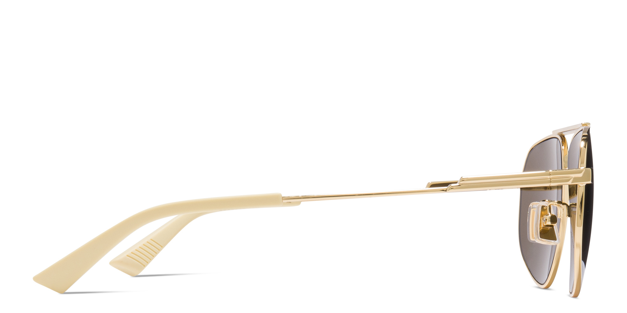 Shop BOTTEGA VENETA Unisex Aviator Sunglasses in Gold online.