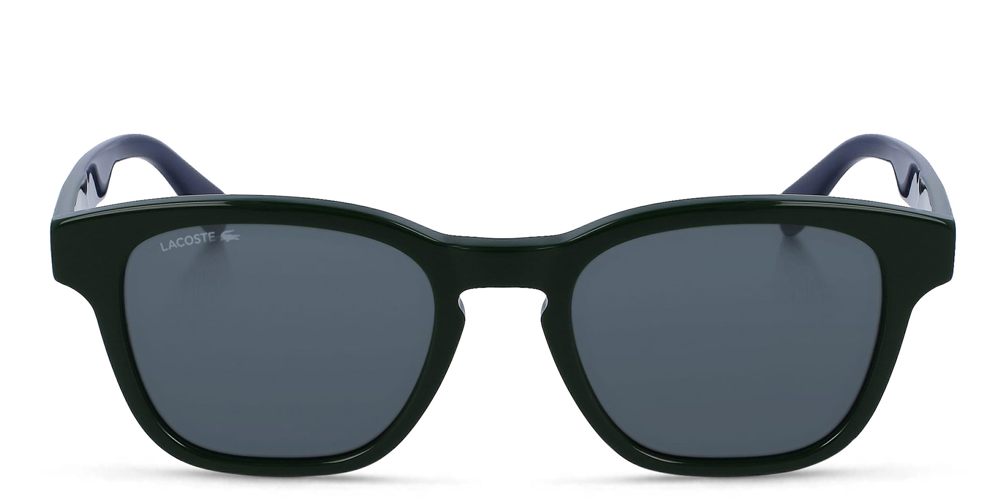 Shop Lacoste Rectangle Sunglasses in Green online.