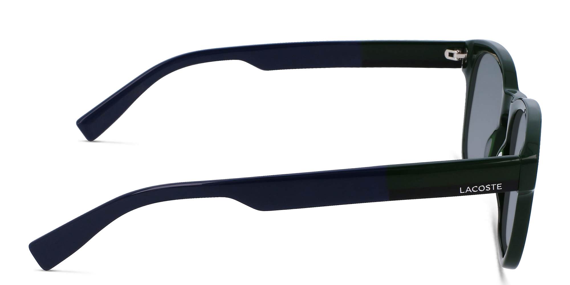 Shop Lacoste Rectangle Sunglasses in Green online.