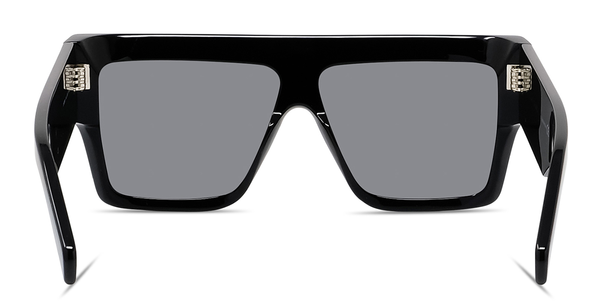 Shop CELINE CELINE 3 Dots Black Rectangle Sunglasses in Shiny Black online.