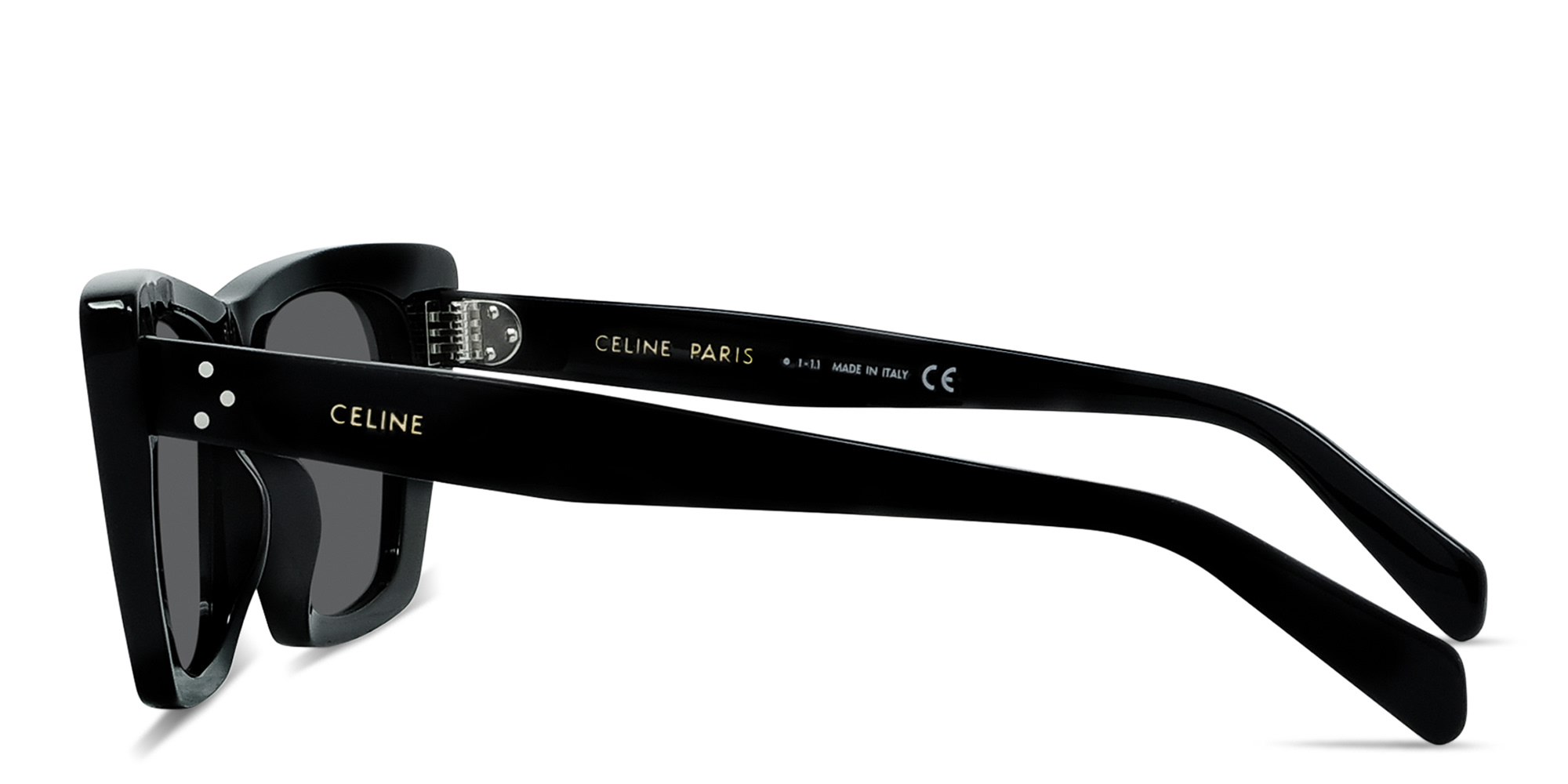 Shop CELINE 3 Dots Cat-Eye Sunglasses in Black online.